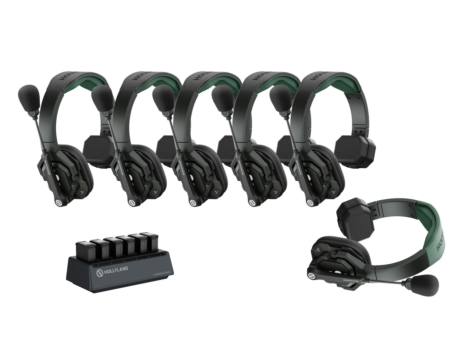 Hollyland Solidcom SE Pro Single-Ear Six Person Headset System (1M+5R)