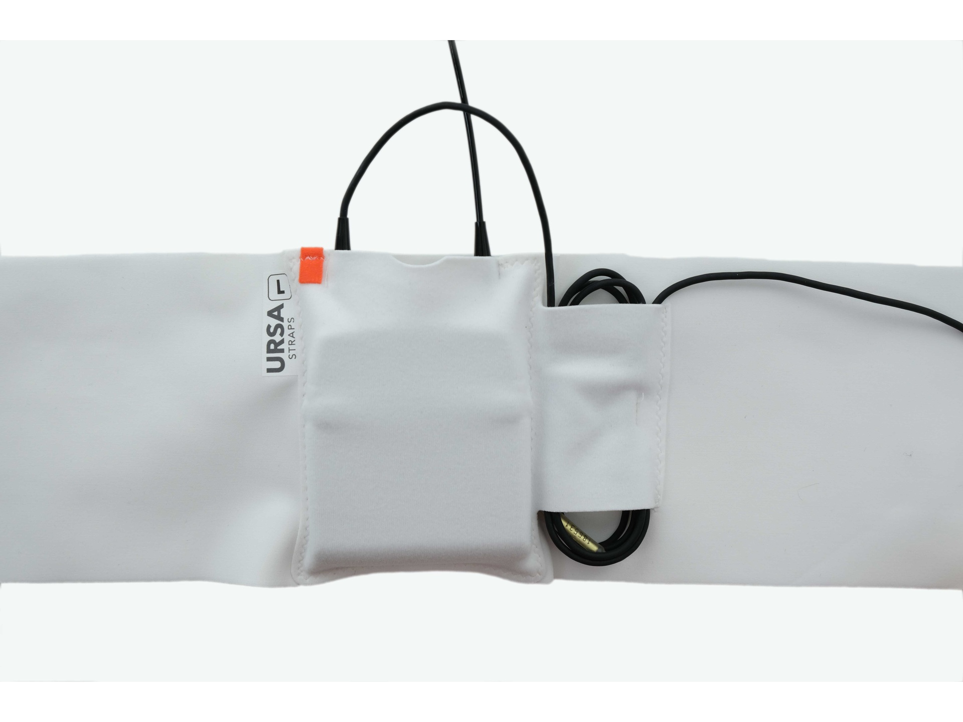 Ursa Waist Strap with Small Pouch for Wireless Transmitters (Large, White)
