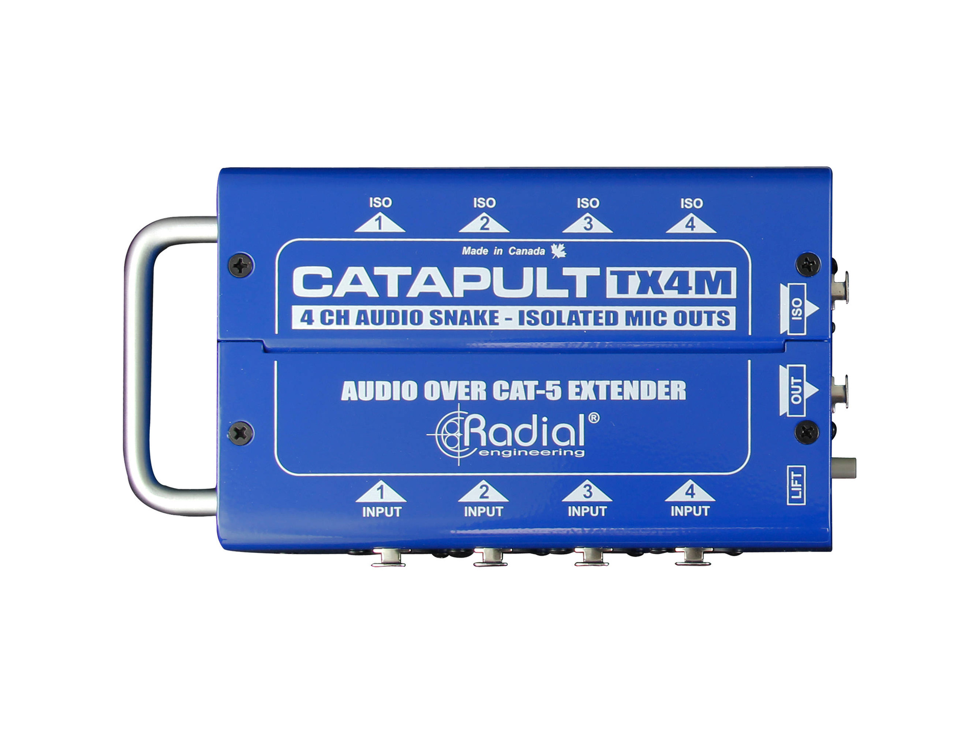 Radial Engineering Catapult TX4L 4-Channel for Line-Level Signal Routing over Cat5/6 (Transmitter)