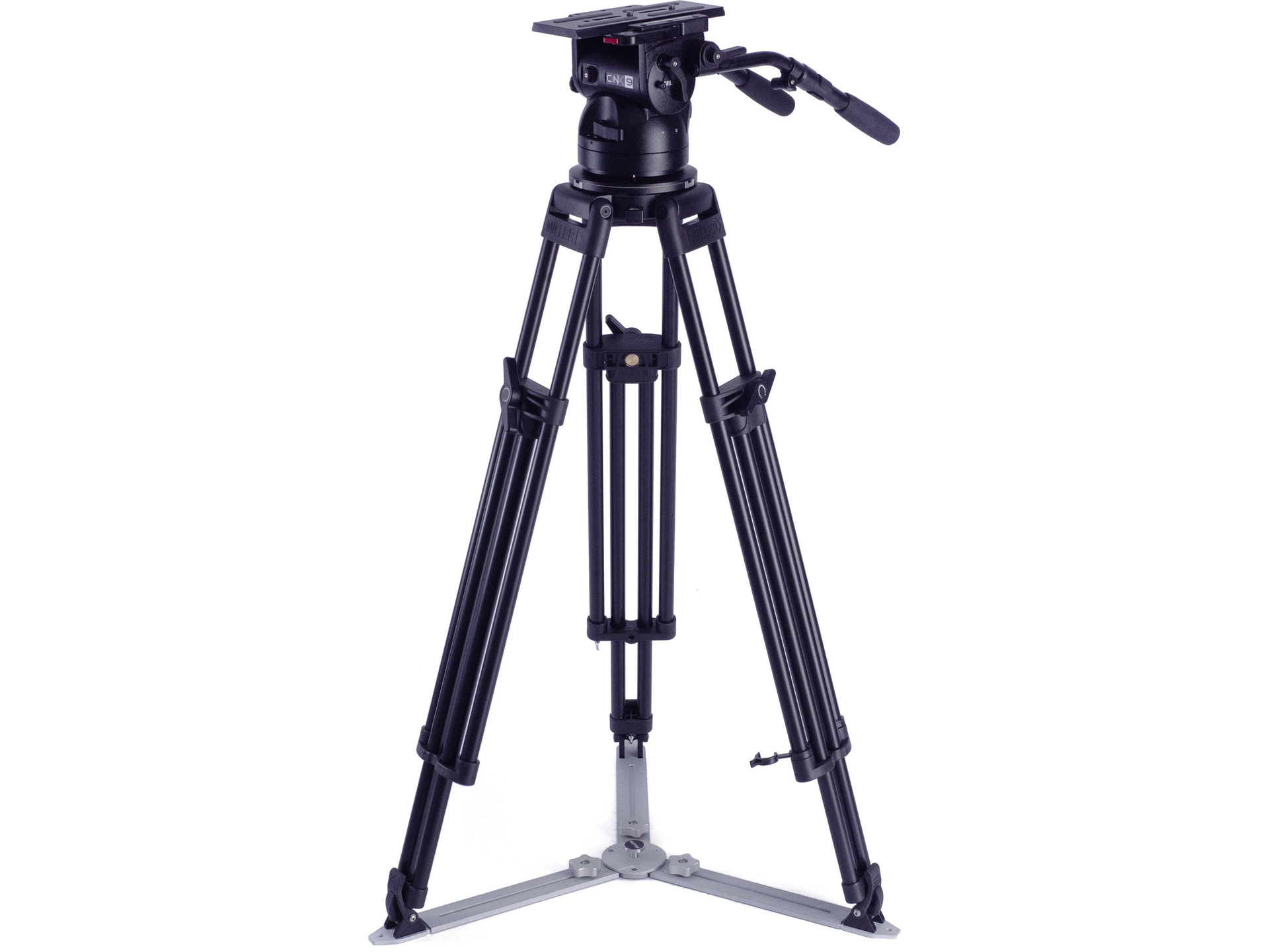 Miller CiNX 9 Fluid Head with HDC MB 1-Stage Aluminum Tripod, Ground Spreader & Mitchell Adapter Kit