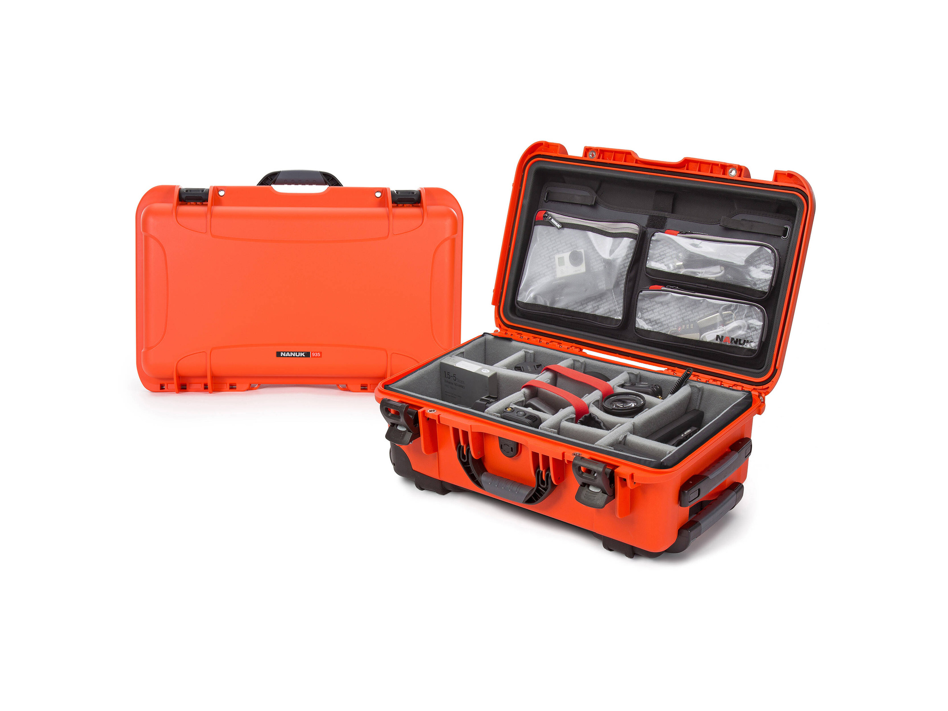 Nanuk 935 Wheeled Hard Case (Orange, Padded Dividers & Lid Organiser, 28.5L)