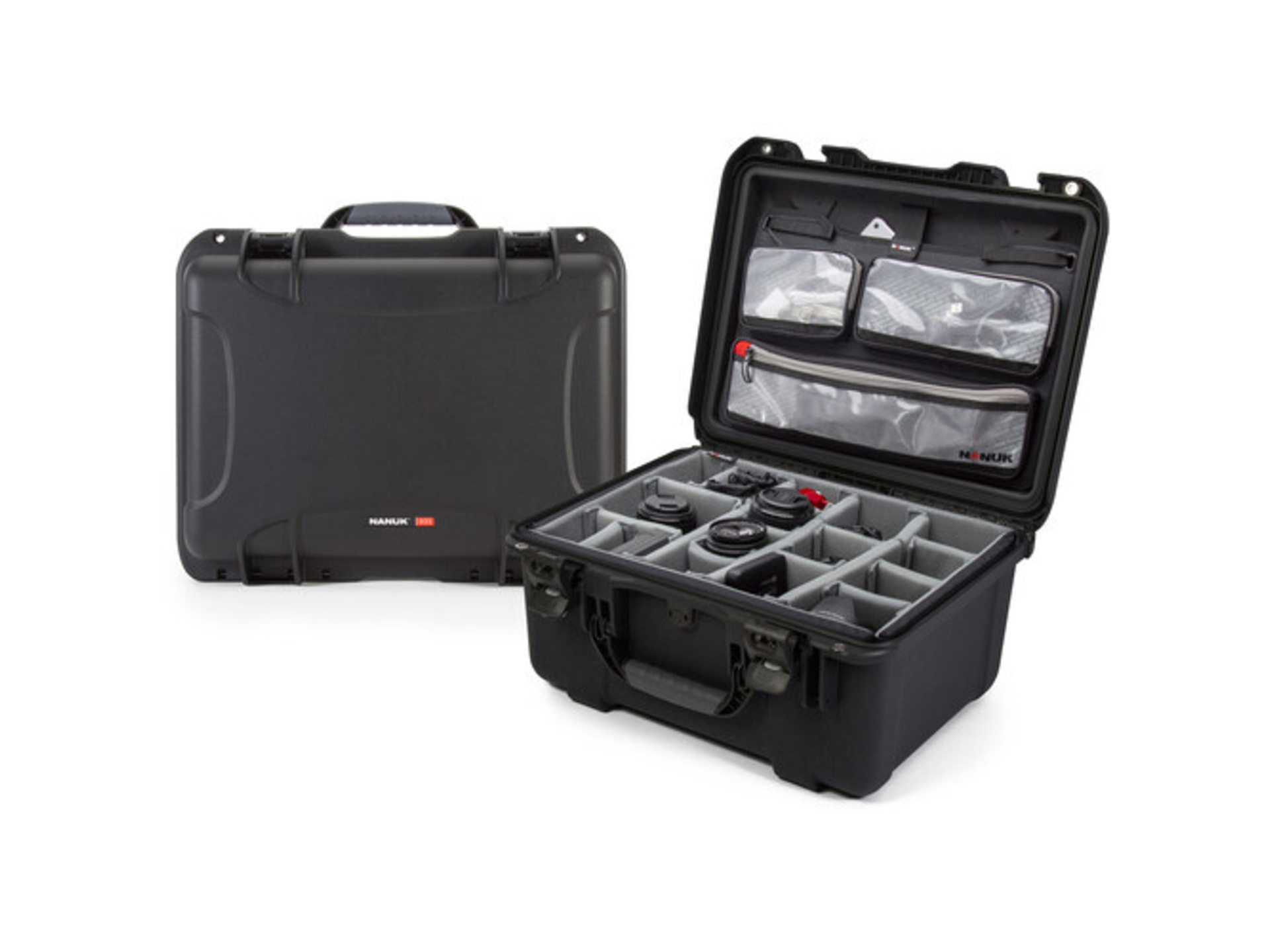 Nanuk 933 Large Hard Case (Black, Padded Dividers & Lid Organiser, 36.4L)