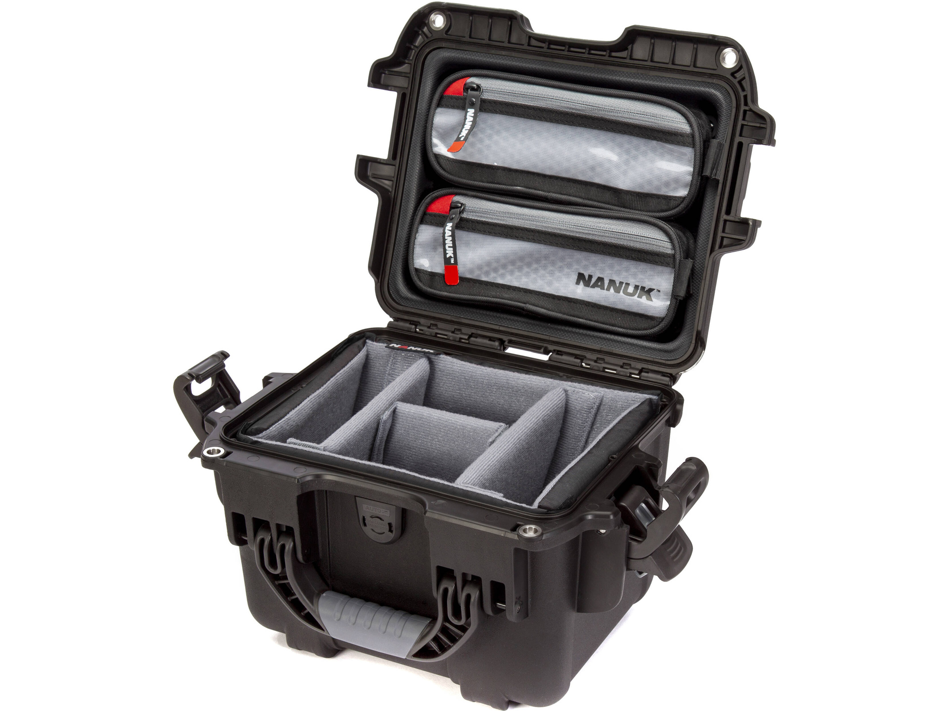 Nanuk 908 Small Hard Case (Black, Padded Dividers & Lid Organiser)