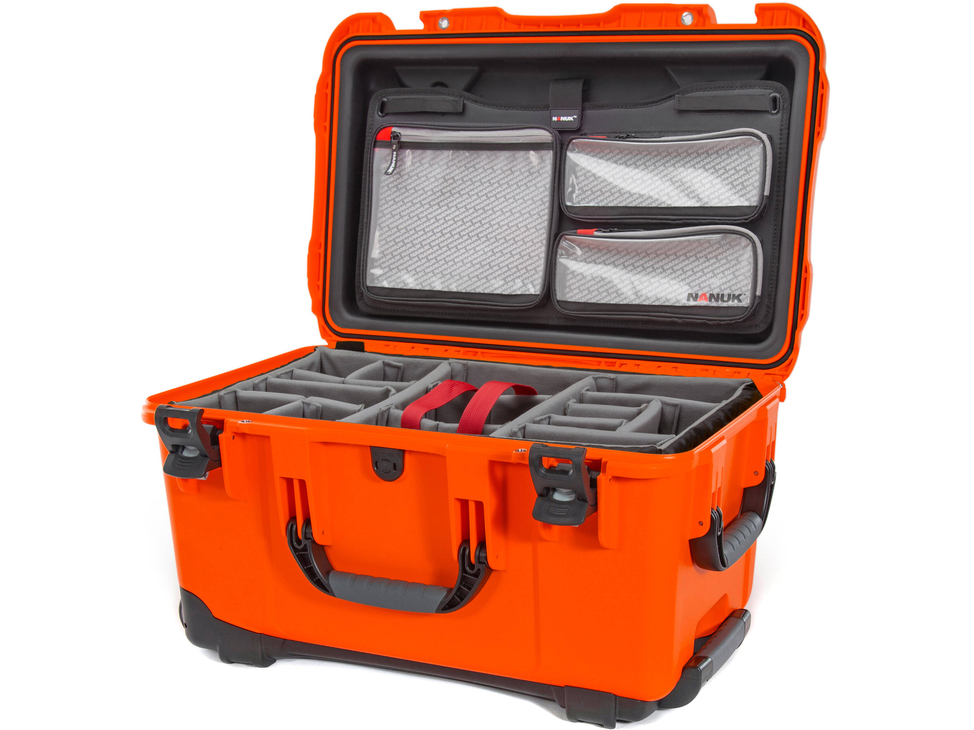 Nanuk 938 Wheeled Hard Case (Orange, Padded Dividers & Lid Organiser)