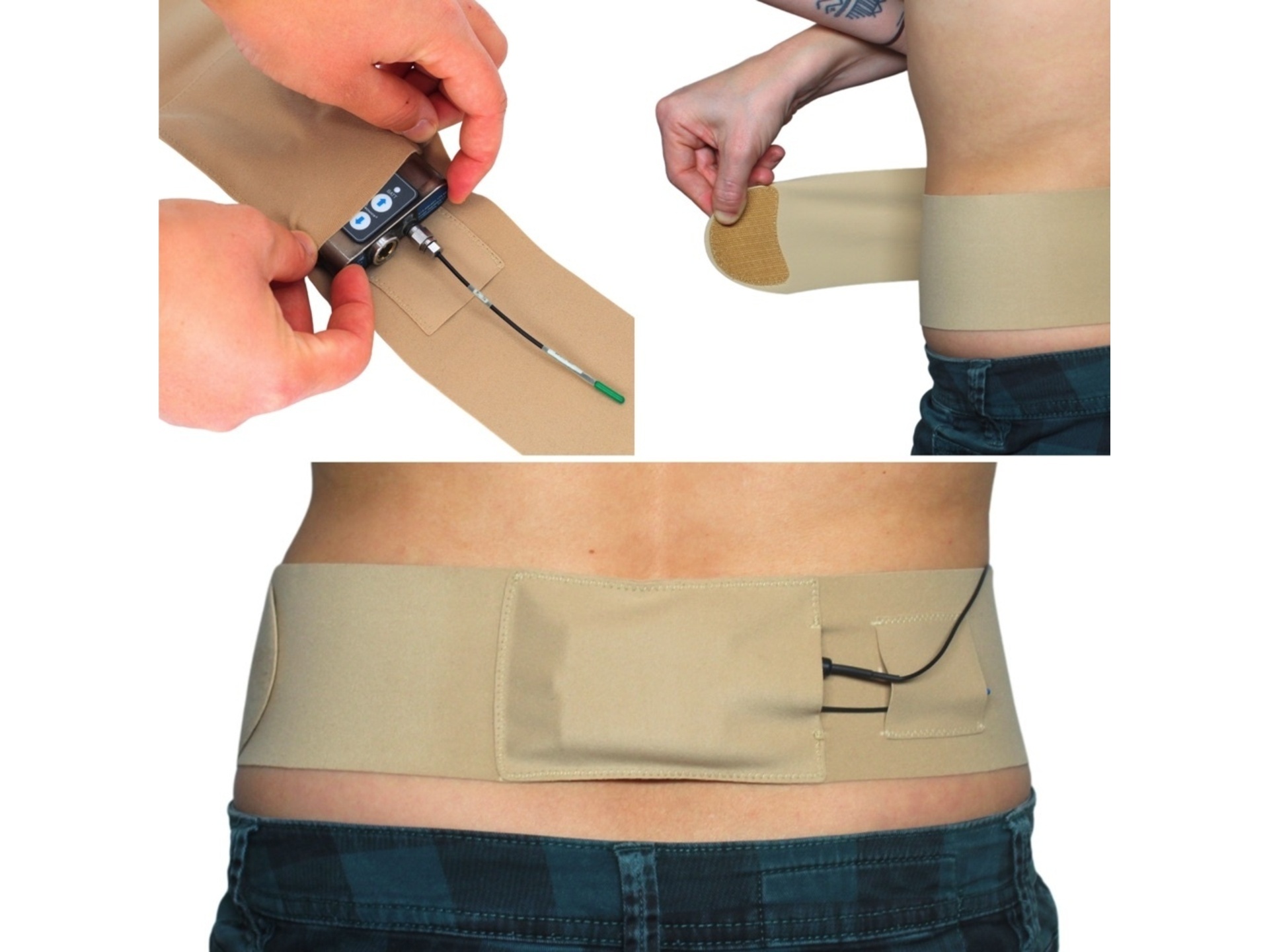 Ursa Straps Waist Sideways Pouch for Wireless Microphone Transmitters (Medium, Beige)