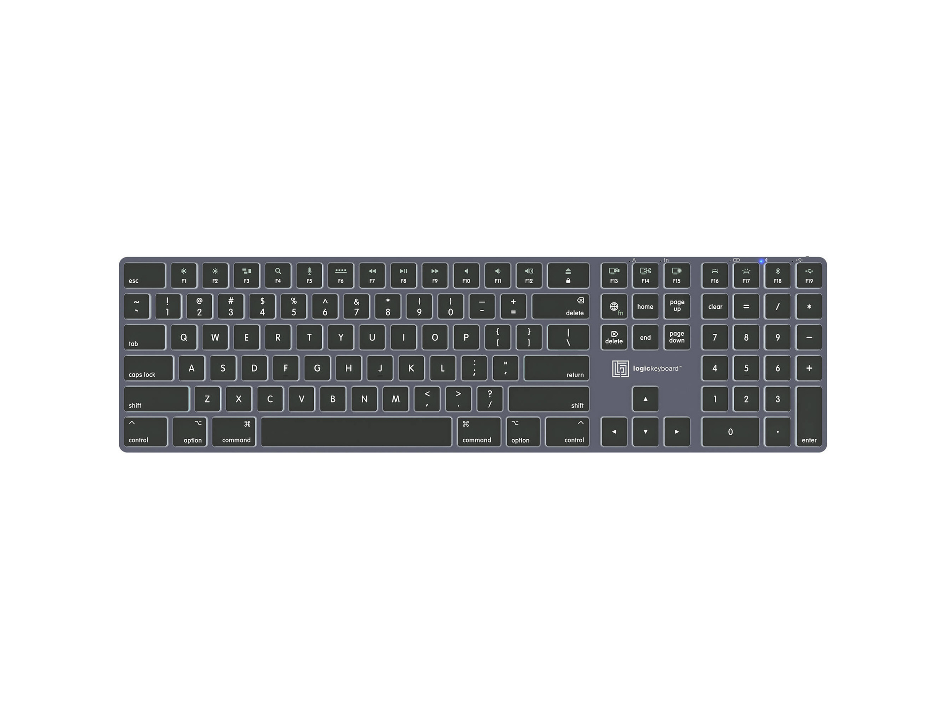 Logickeyboard TITAN Wireless Backlit Keyboard for Mac