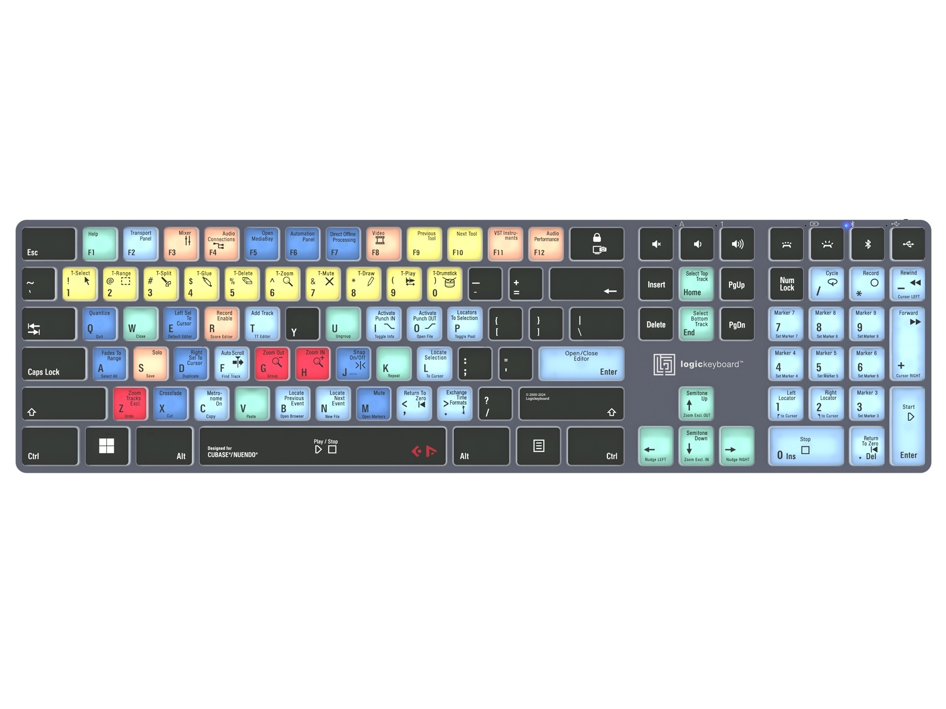 Logickeyboard TITAN Wireless Keyboard for Cubase & Nuendo (Windows, US English)
