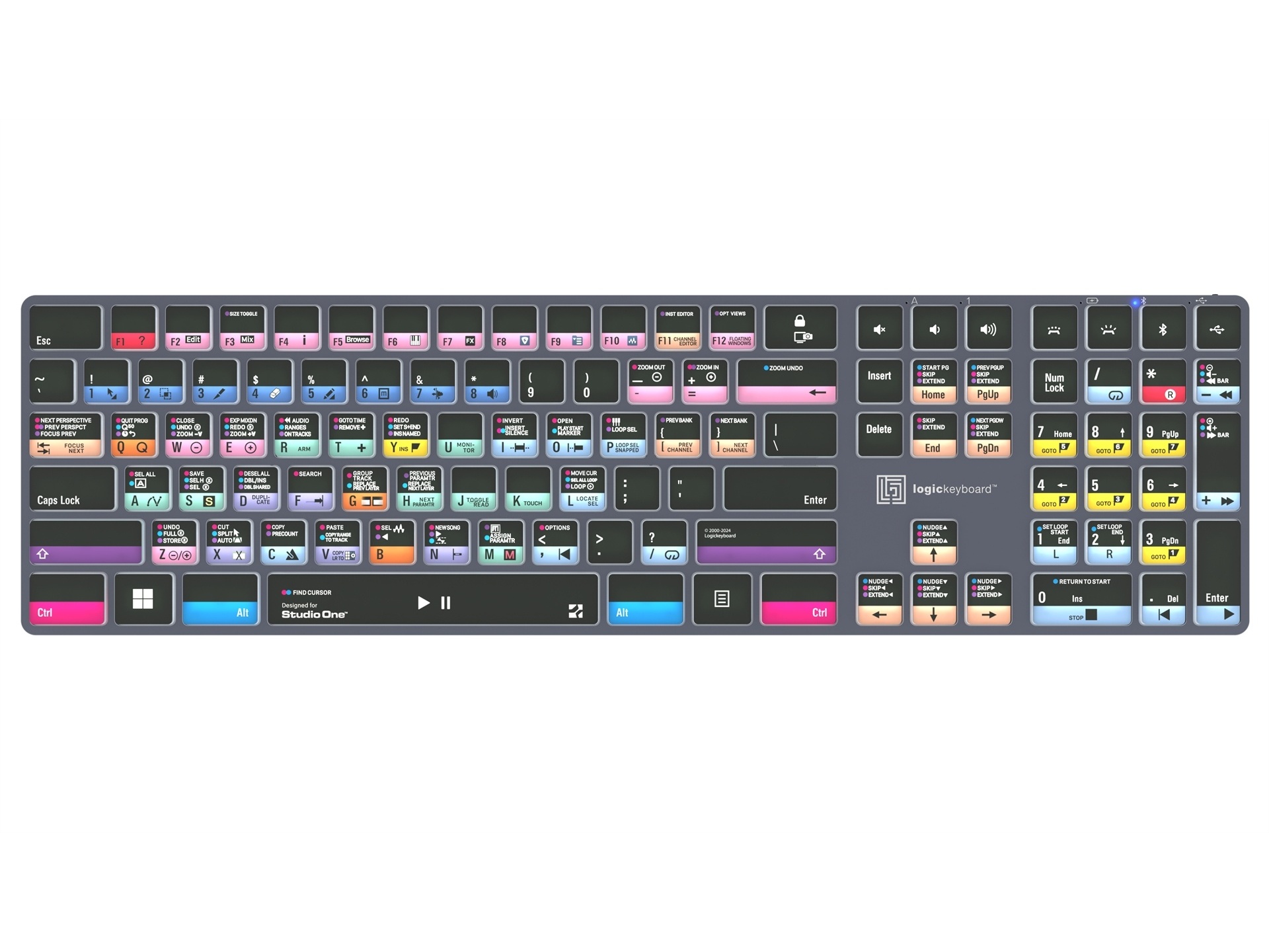 Logickeyboard TITAN Wireless Keyboard for Presonus Studio One (Windows, US English)