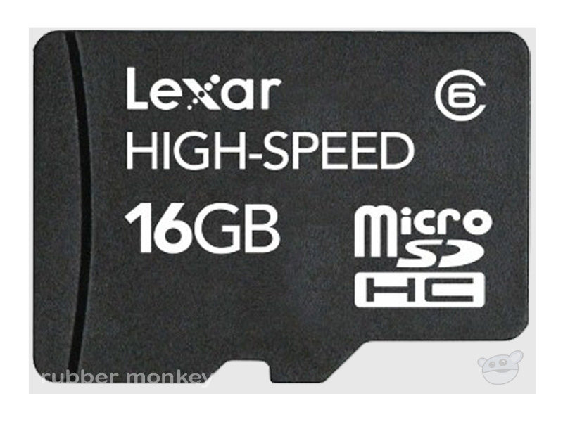 Lexar Micro SDHC with 16GB Hi Speed Adapter - Mobile Edition