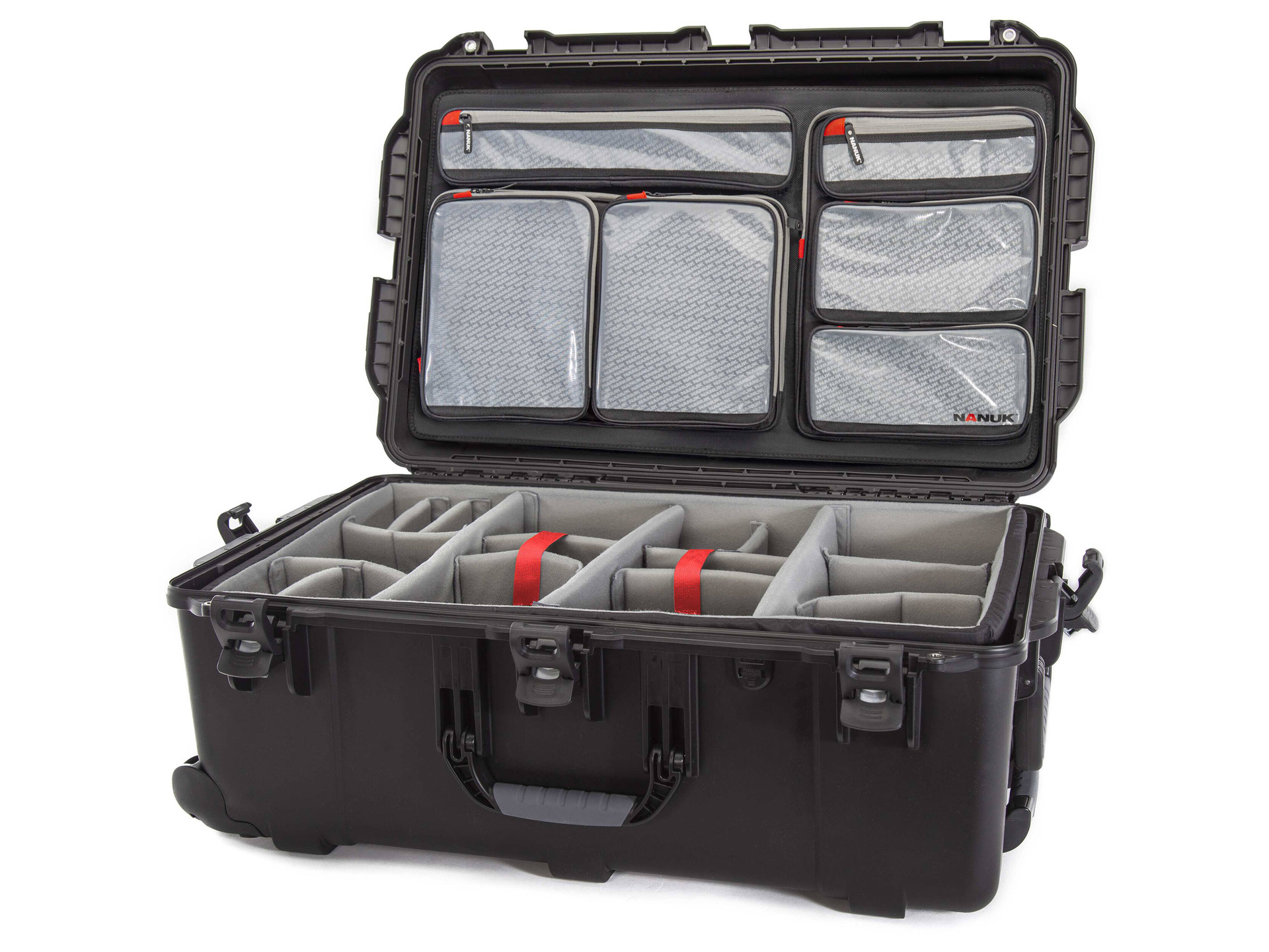 Nanuk 963 Wheeled Hard Case (Black, Padded Dividers & Lid Organiser)