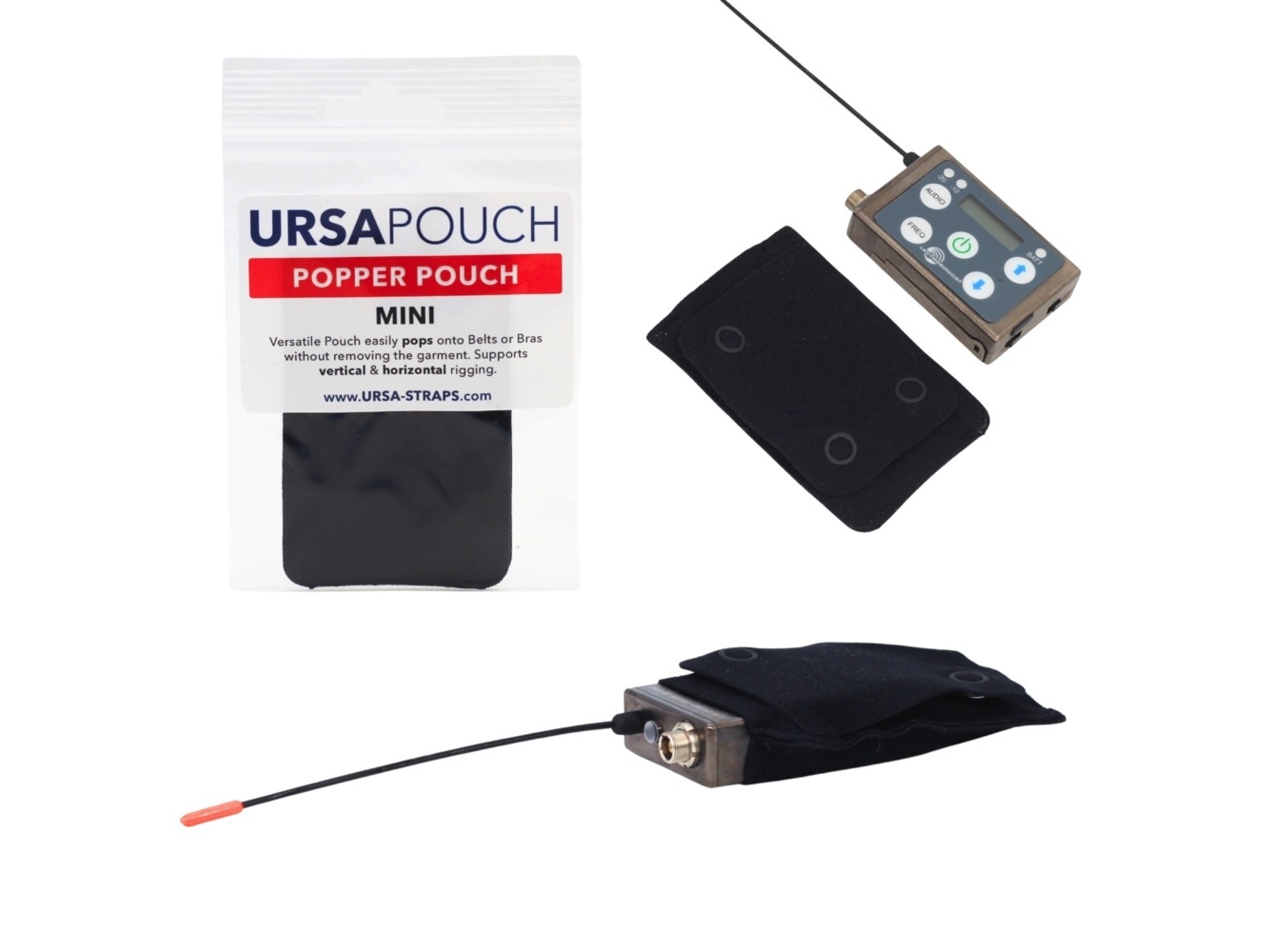 Ursa Popper Pouch (Mini, Black)