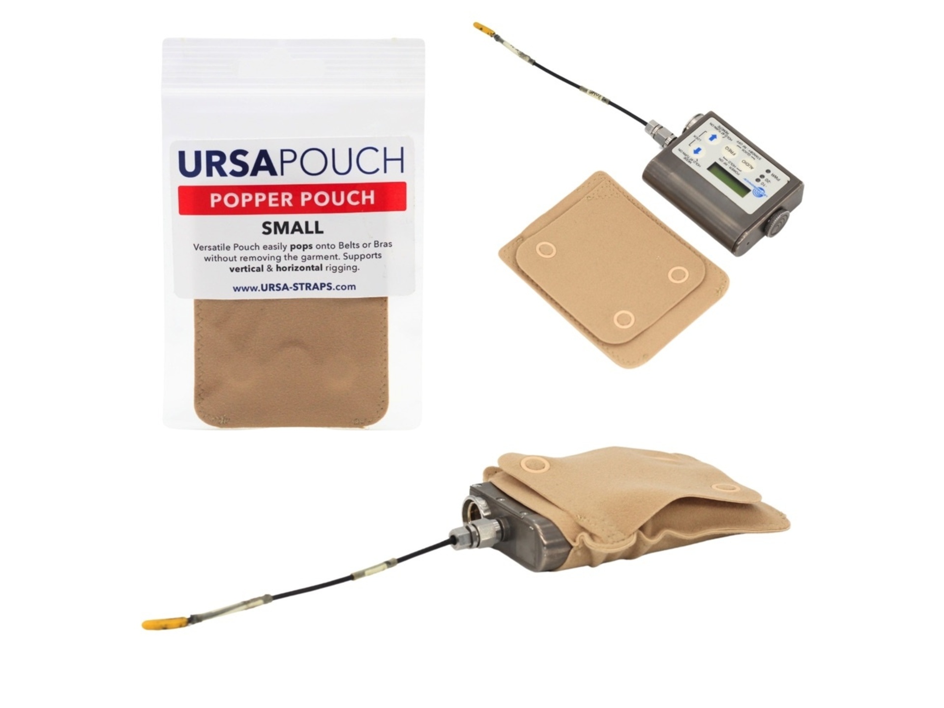 Ursa Popper Pouch (Small, Beige)