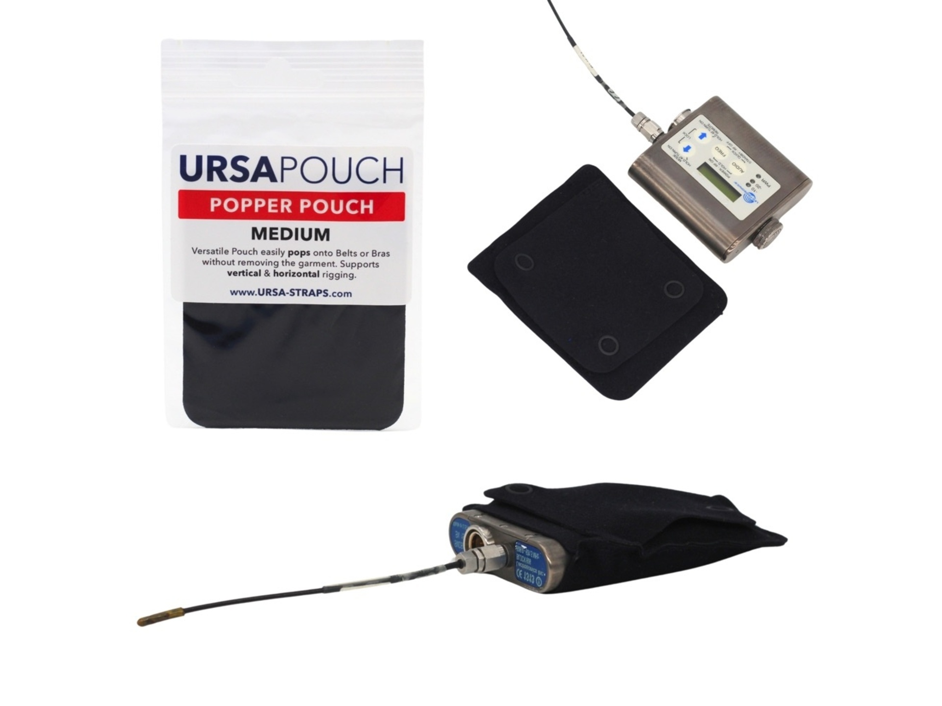 Ursa Popper Pouch (Medium, Black)