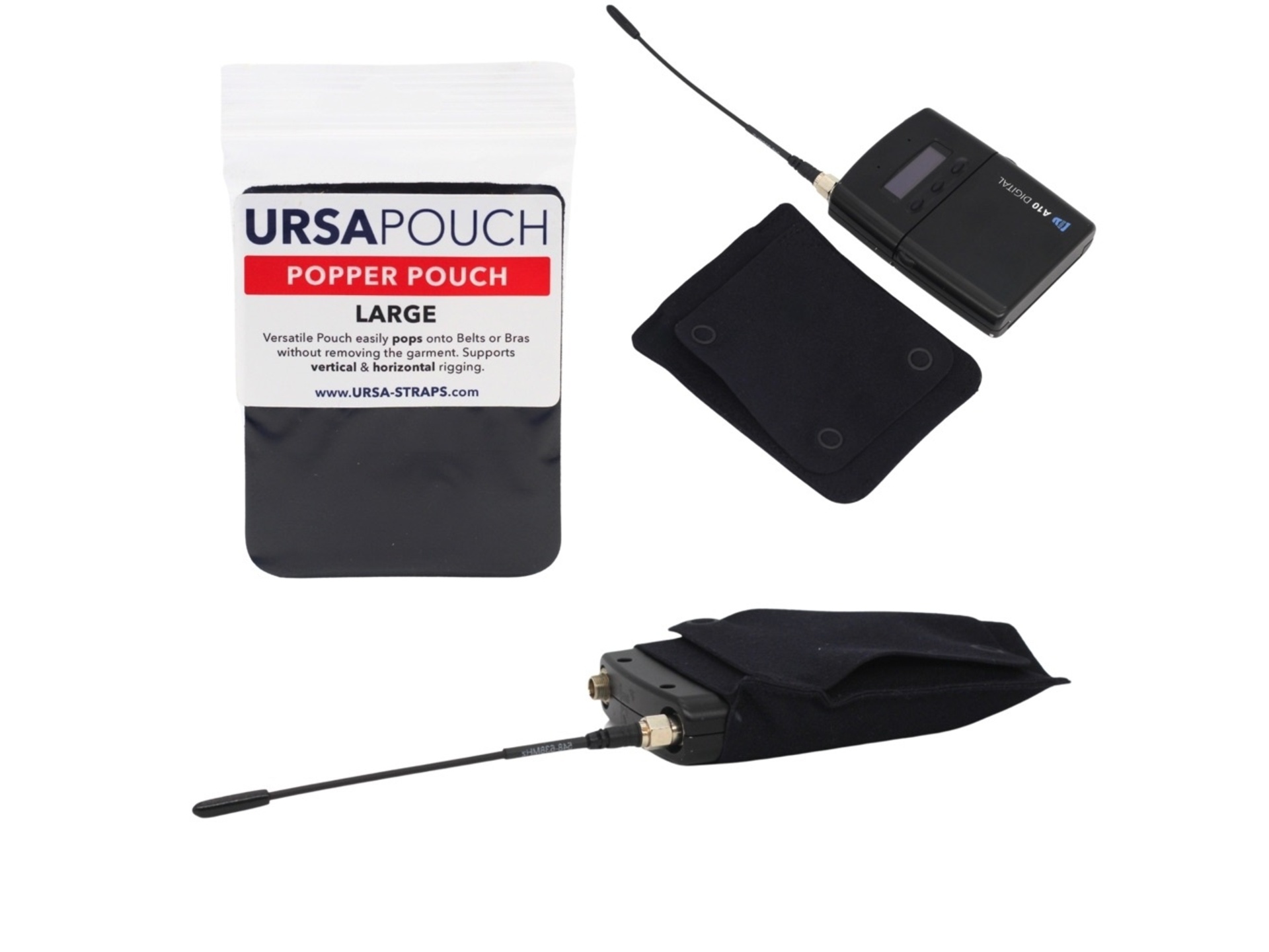 Ursa Popper Pouch (Large, Black)