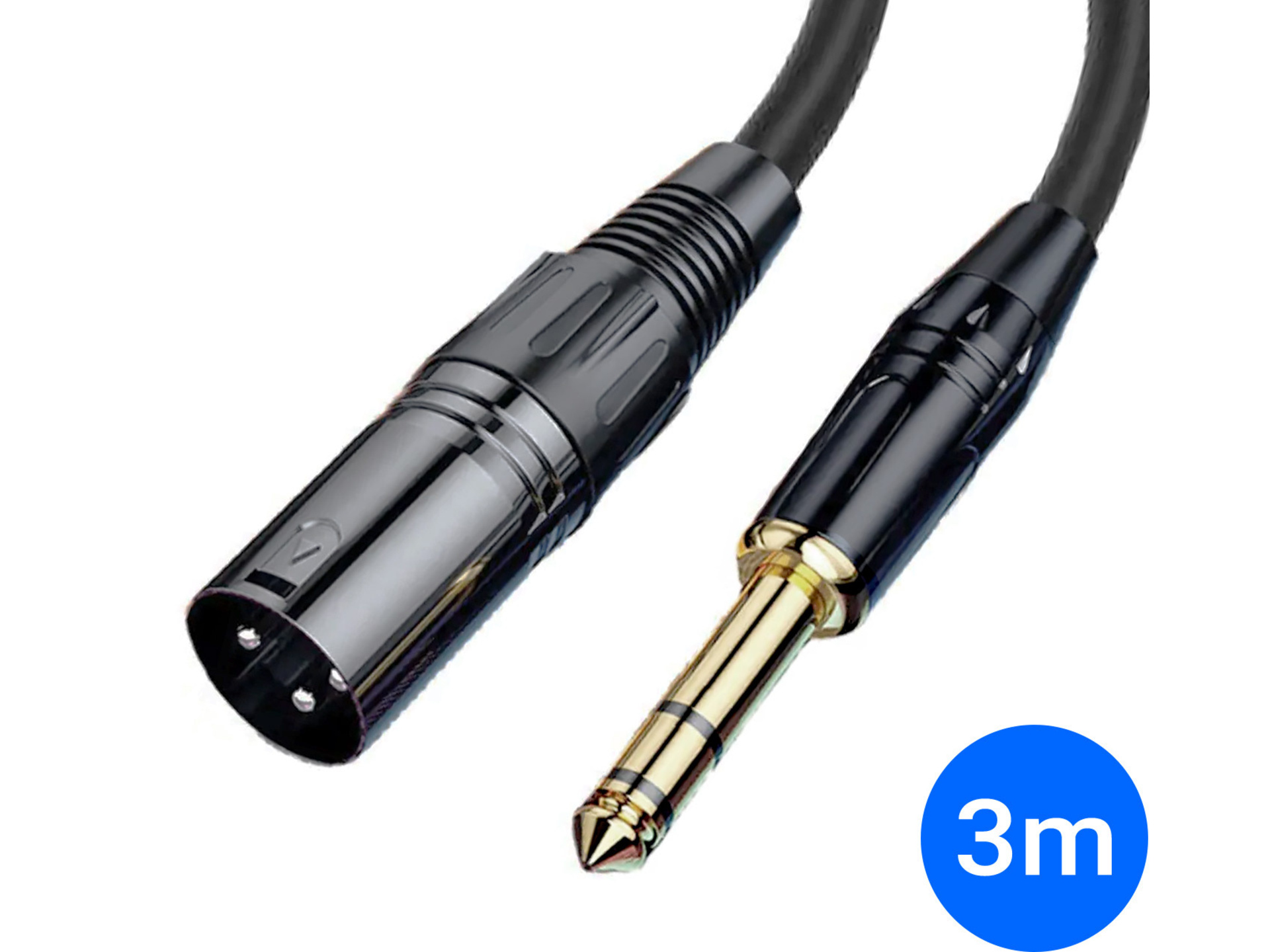 Titan Balanced 1/4" Stereo Jack to XLR Male Cable (3m)