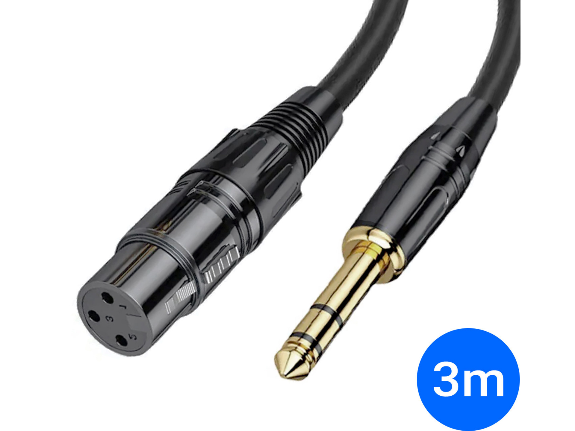 Titan Balanced 1/4" Stereo Jack to XLR Female Cable (3m)