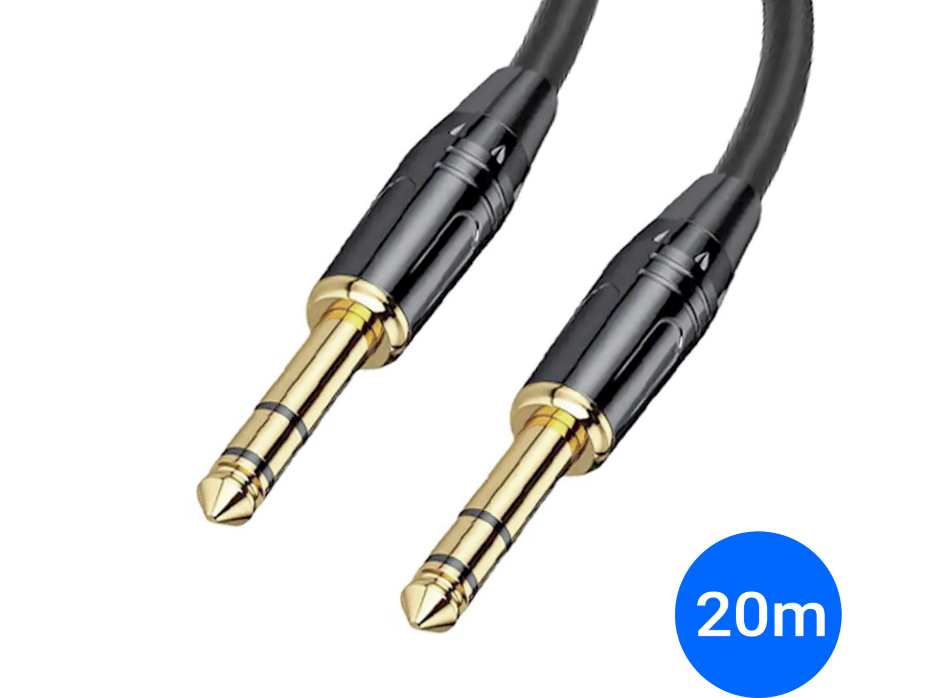 Titan Balanced Cable 1/4" TRS Male to Male Cable (20m)