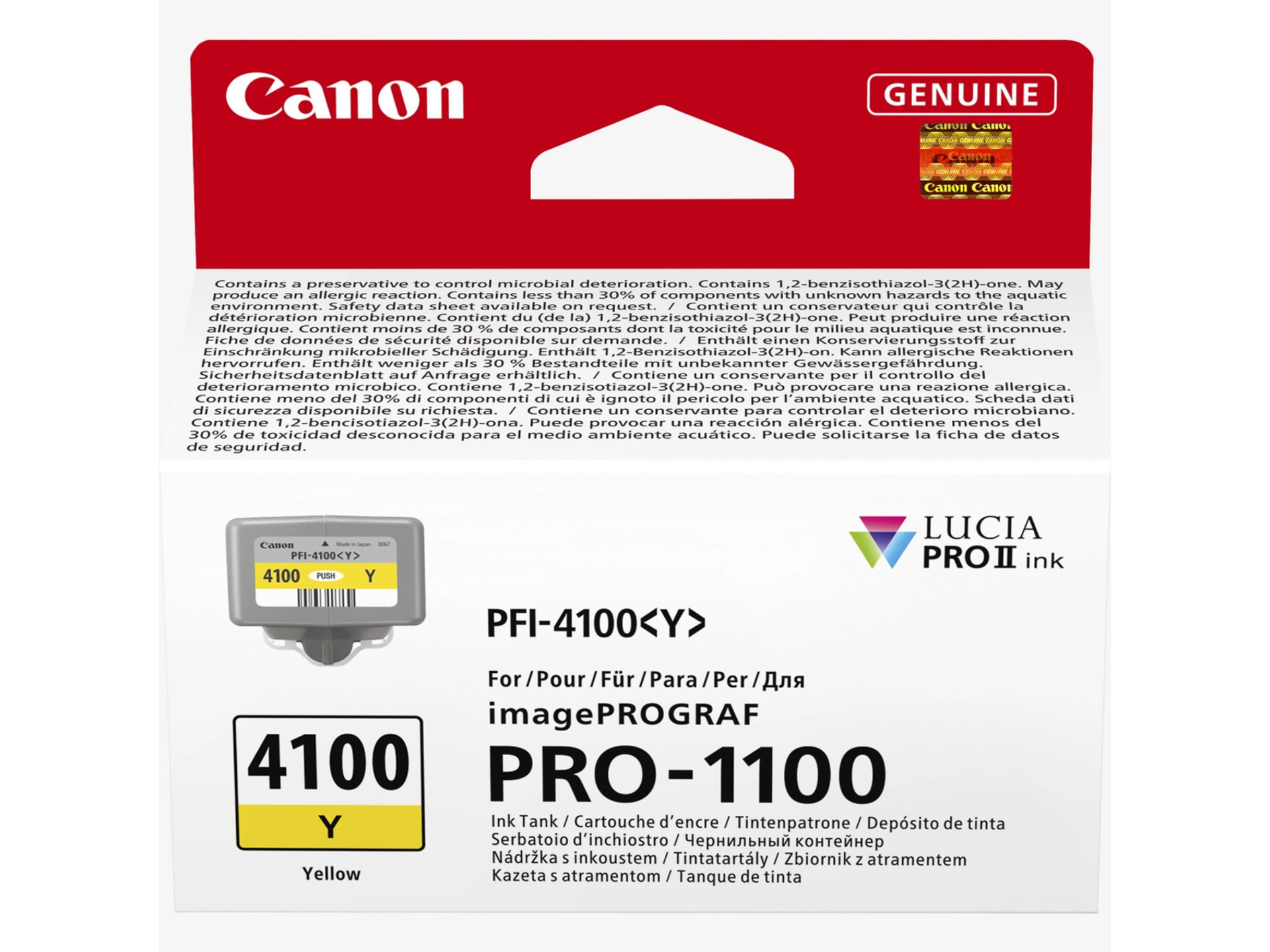Canon PFI-4100 Lucia Pro Ink Cartridge (Yellow, 80ml)