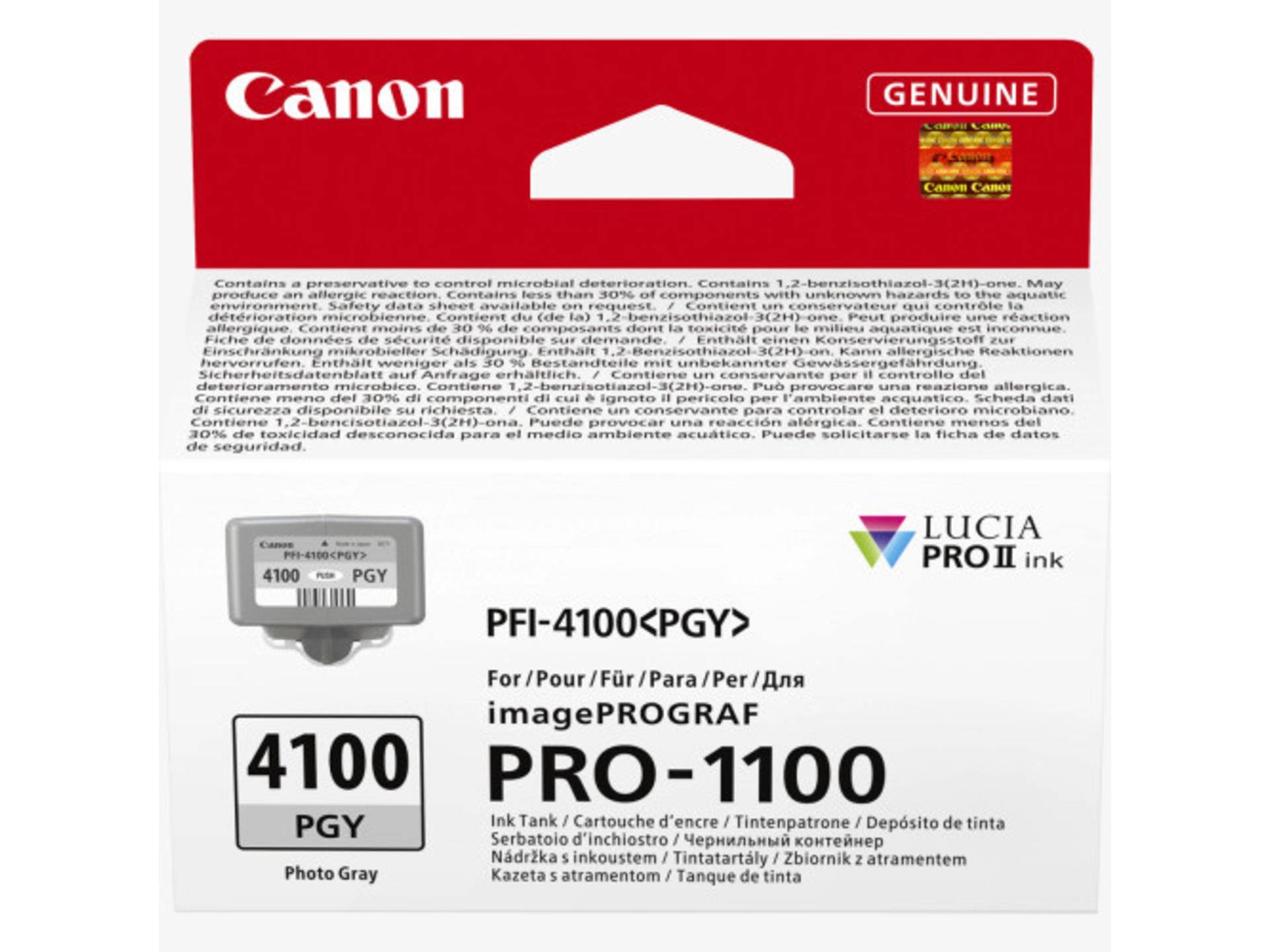 Canon PFI-4100 Lucia Pro Ink Cartridge (Photo Grey, 80ml)
