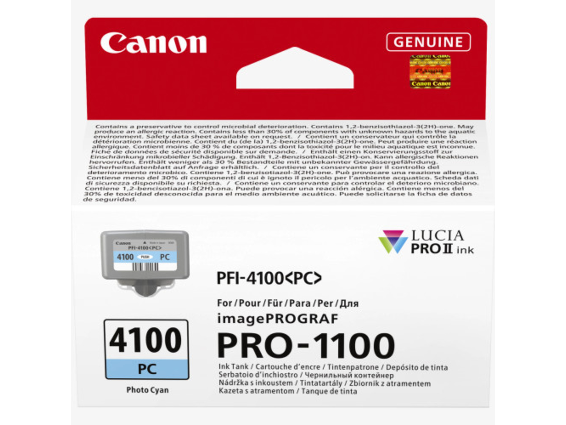 Canon PFI-4100 Lucia Pro Ink Cartridge (Photo Cyan, 80ml)
