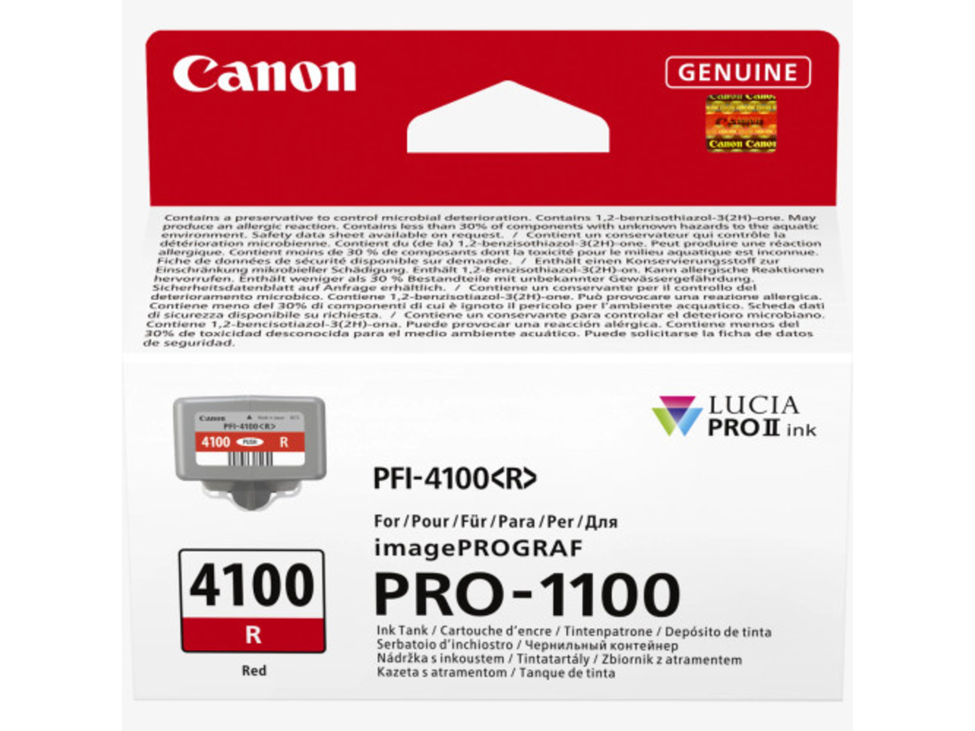 Canon PFI-4100 Lucia Pro Ink Cartridge (Red, 80ml)