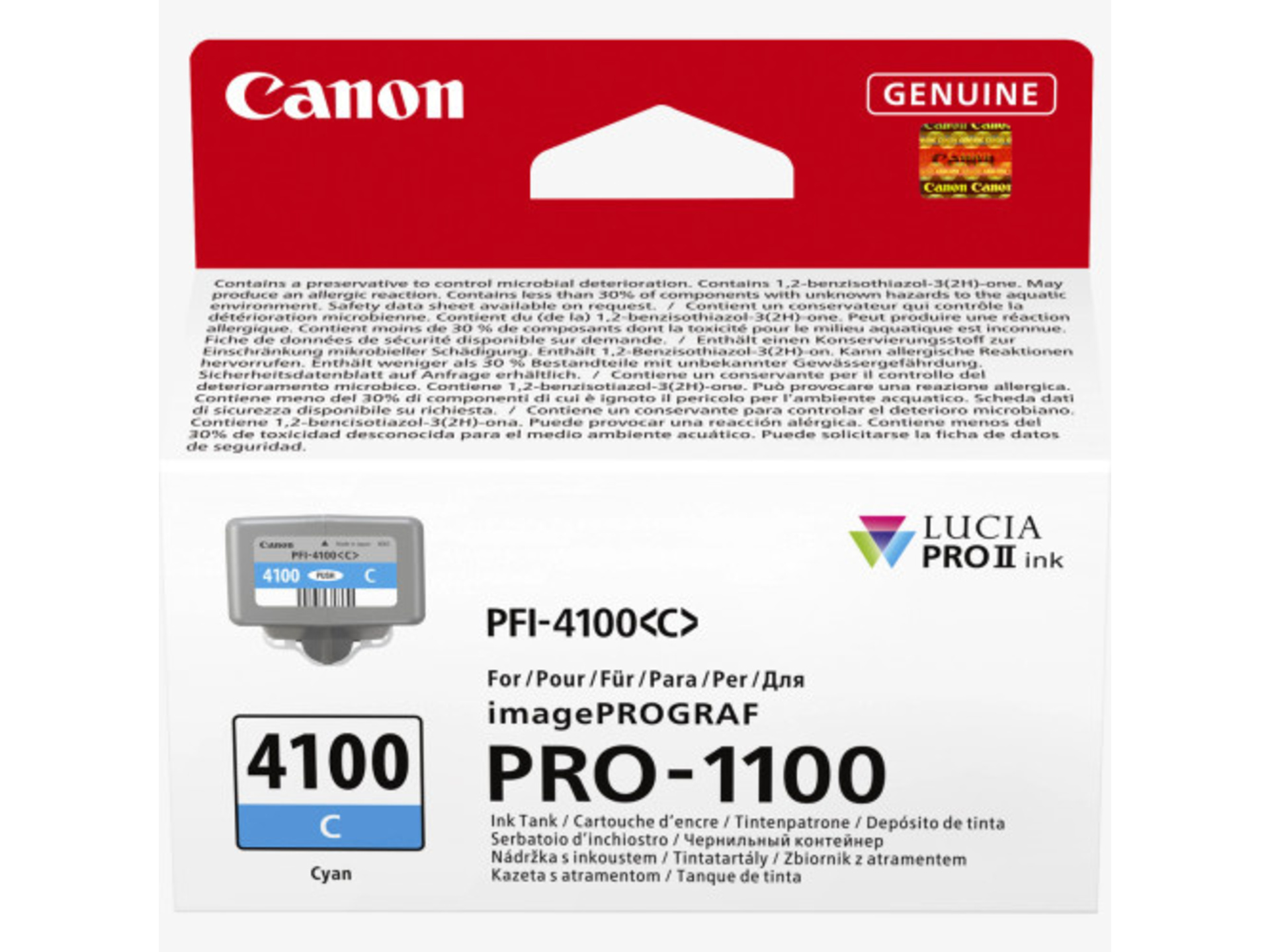 Canon PFI-4100 Lucia Pro Ink Cartridge (Cyan, 80ml)