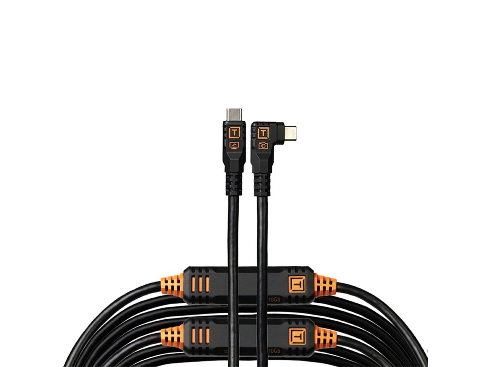 Tether Tools TetherPro Optima 10G USB-C Straight to Right Angle Cable (9.4m, Black)