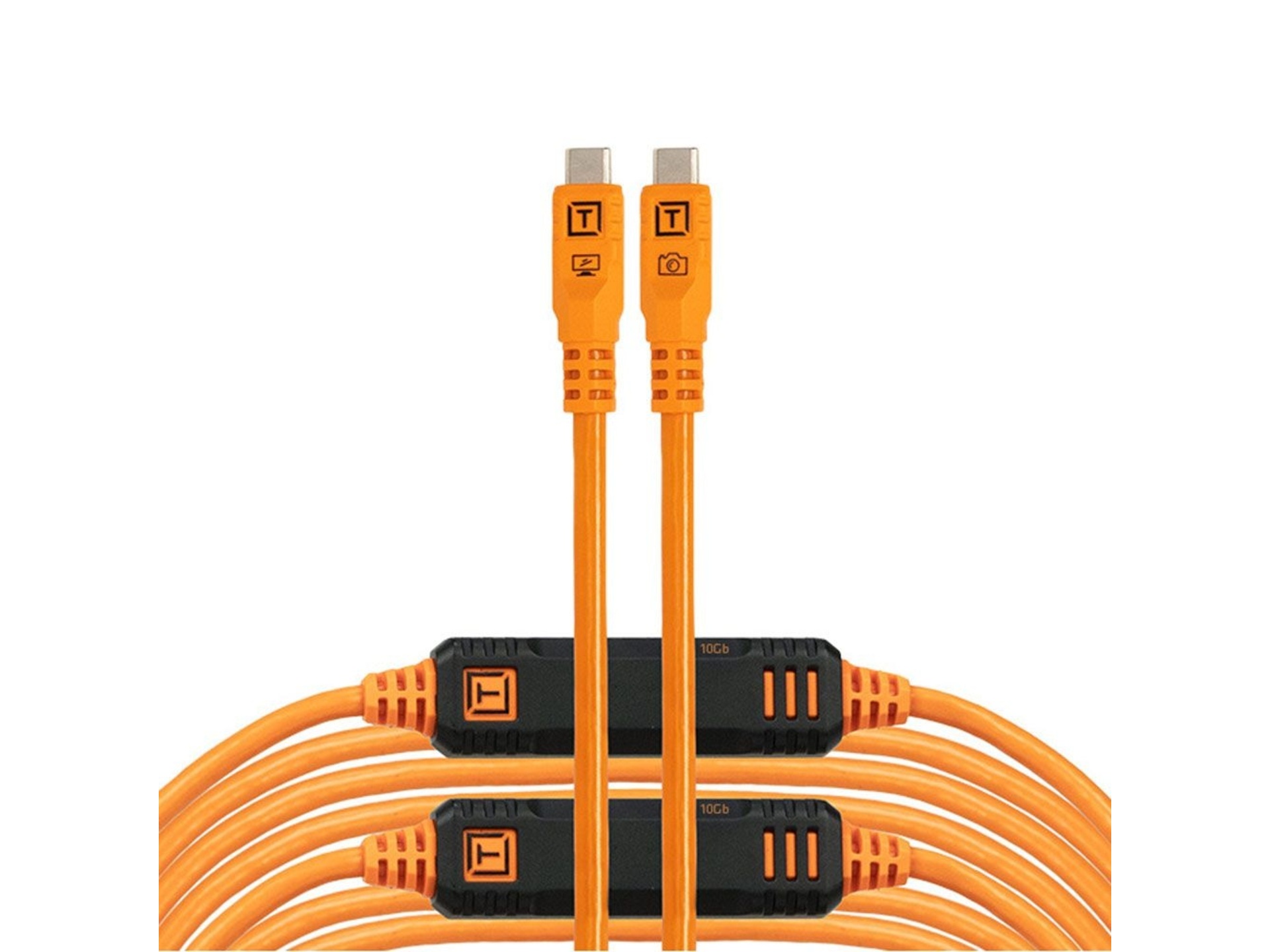Tether Tools TetherPro Optima 10G USB-C Straight Cable (9.4m, Hi-Visibility Orange)