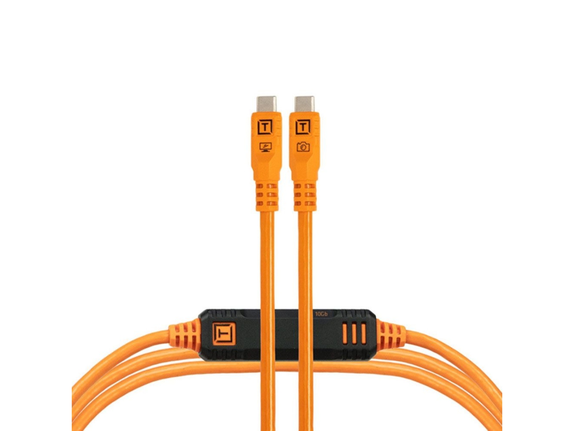 Tether Tools TetherPro Optima 10G USB-C Straight Cable (4.6m, Hi-Visibility Orange)
