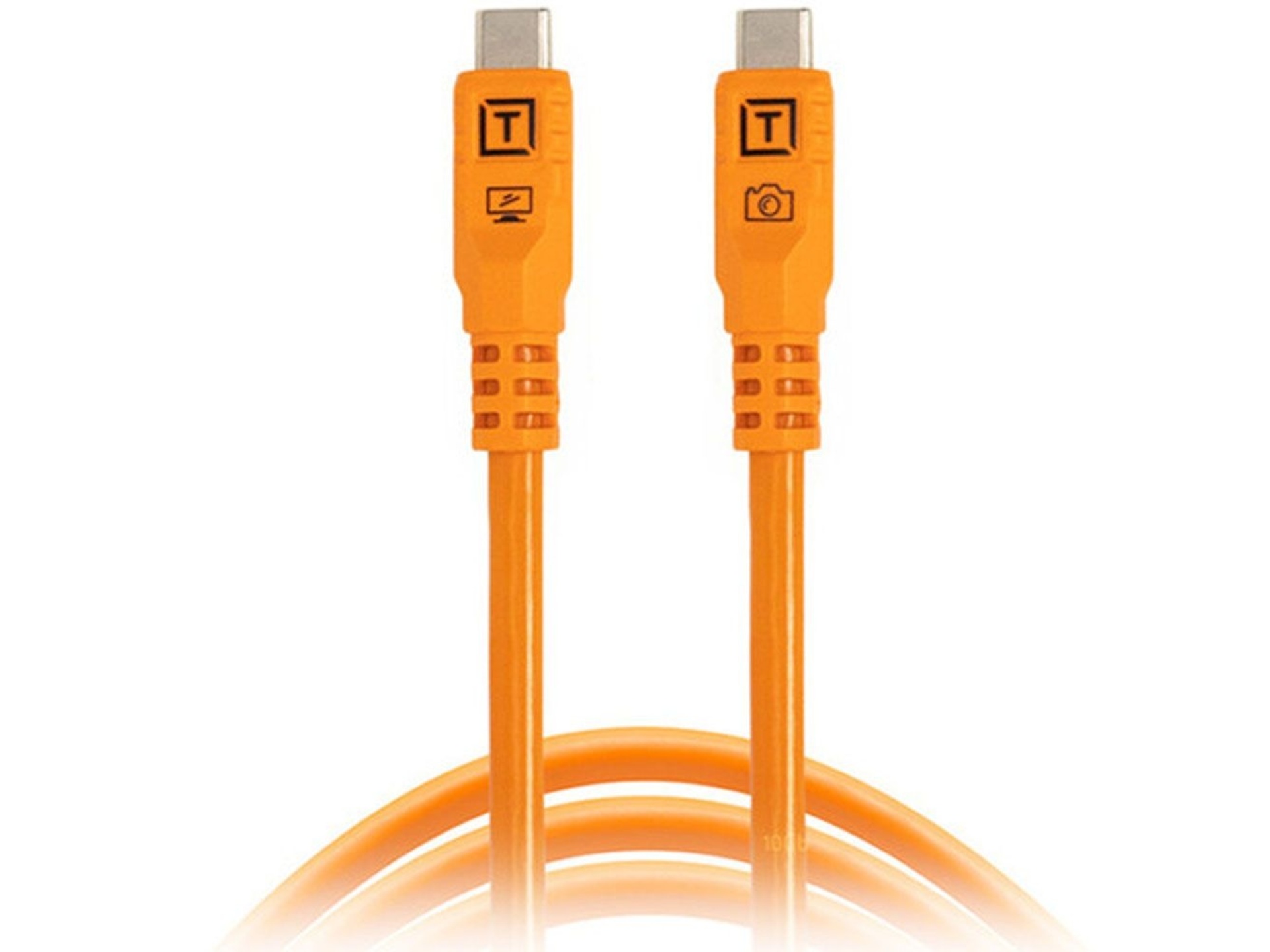 Tether Tools TetherPro Optima 10G USB-C Straight Cable (3m, Hi-Visibility Orange)