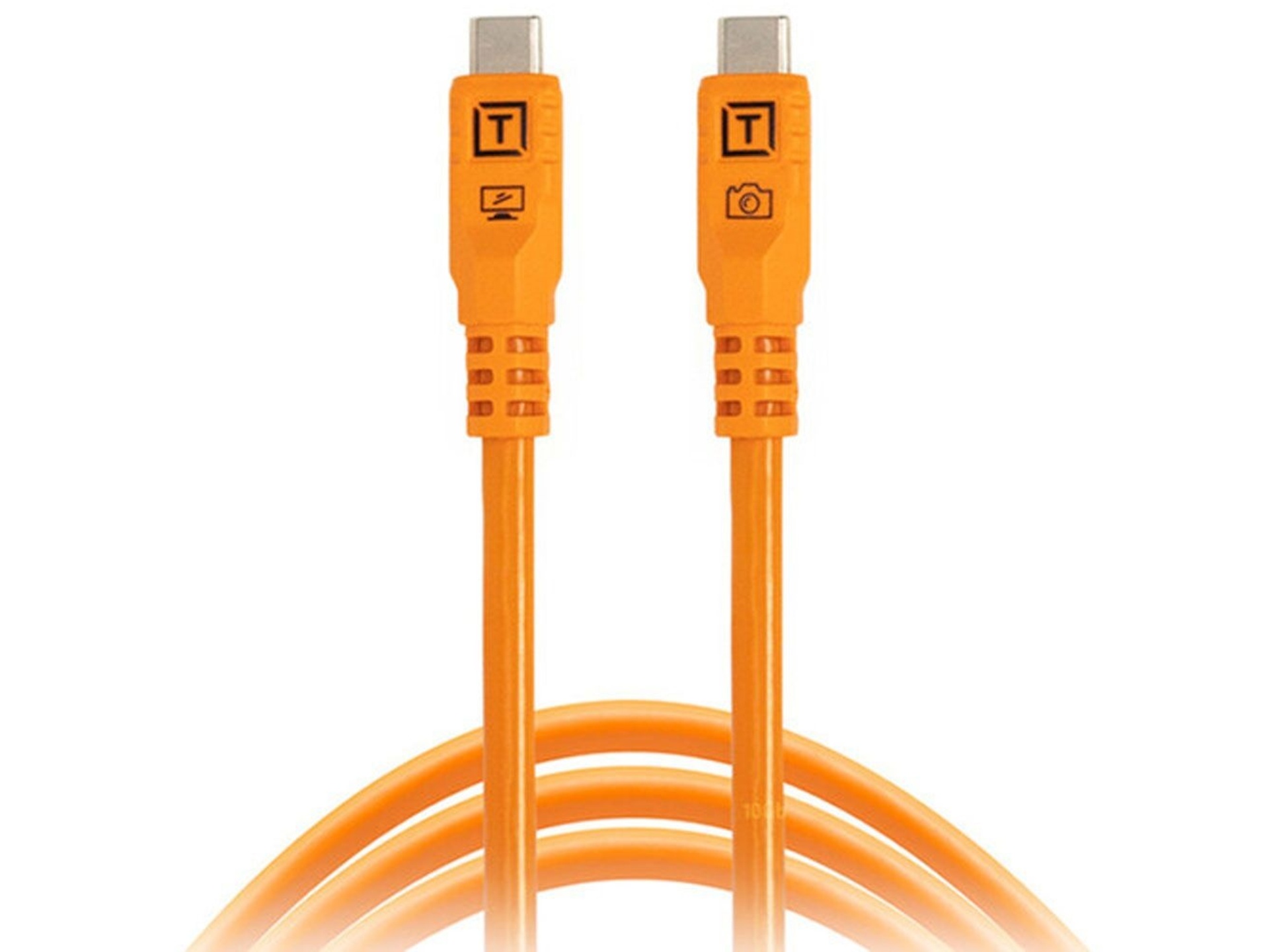 Tether Tools TetherPro Optima 10G USB-C Straight Cable (1.8m, Hi-Visibility Orange)