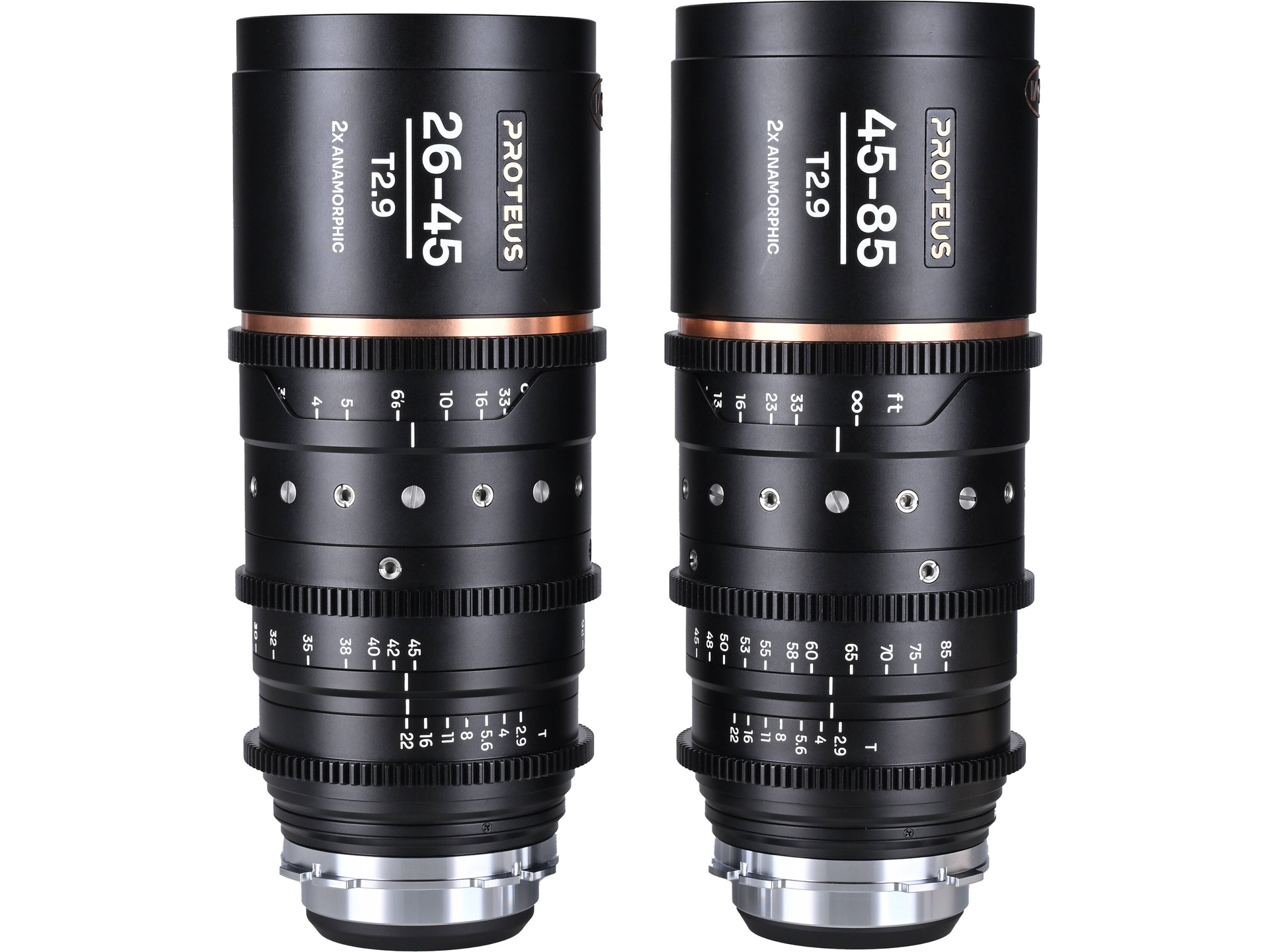Laowa Proteus 2x S35 Anamorphic T2.9 2-Lens Kit (ARRI PL, Feet, Amber Flare)