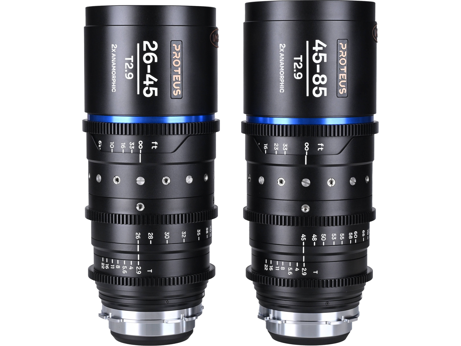 Laowa Proteus 2x S35 Anamorphic T2.9 2-Lens Kit (ARRI PL, Feet, Blue Flare)