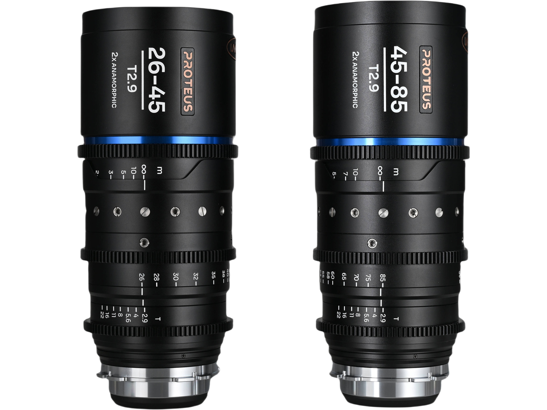 Laowa Proteus 2x S35 Anamorphic T2.9 2-Lens Kit (ARRI PL, Meters, Blue Flare)