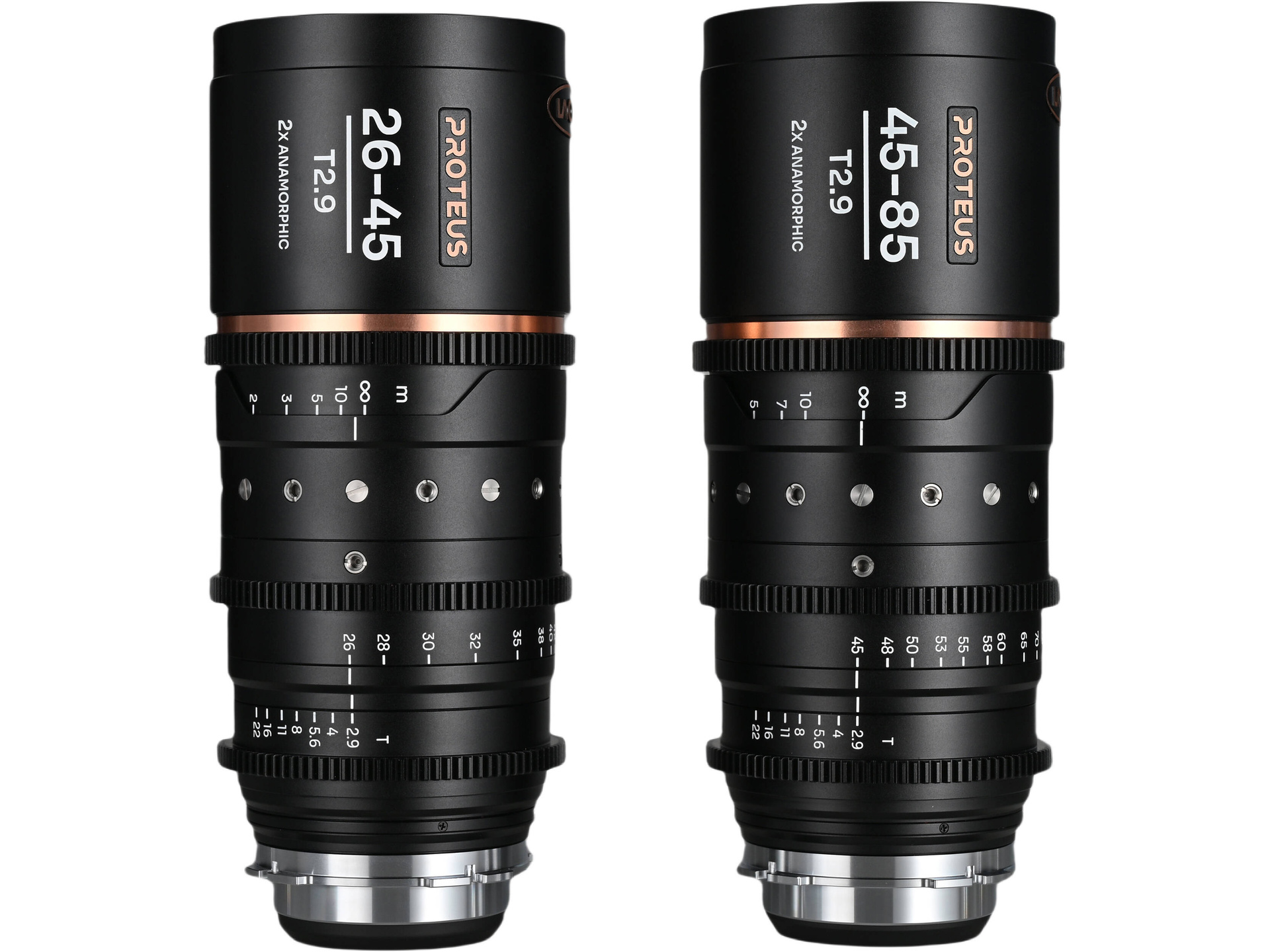 Laowa Proteus 2x S35 Anamorphic T2.9 2-Lens Kit (ARRI PL, Meters, Amber Flare)