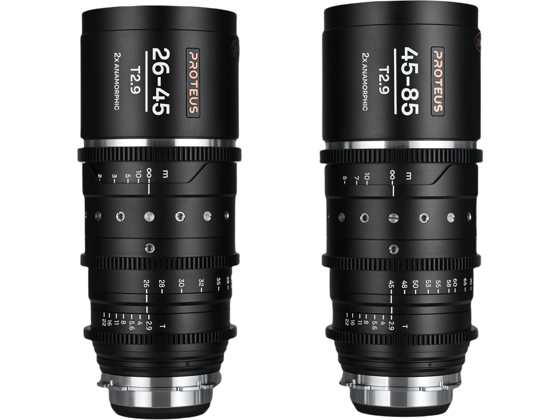 Laowa Proteus 2x S35 Anamorphic T2.9 2-Lens Kit (ARRI PL, Meters, Silver Flare)