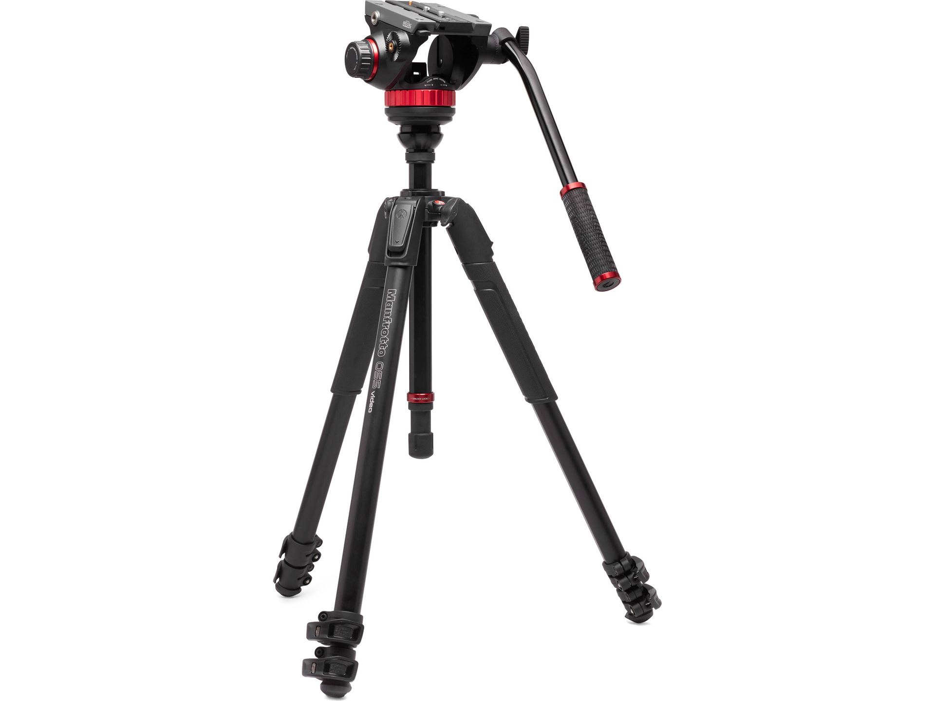 Manfrotto 3-Section Aluminum Video Tripod Kit with Fluid Head