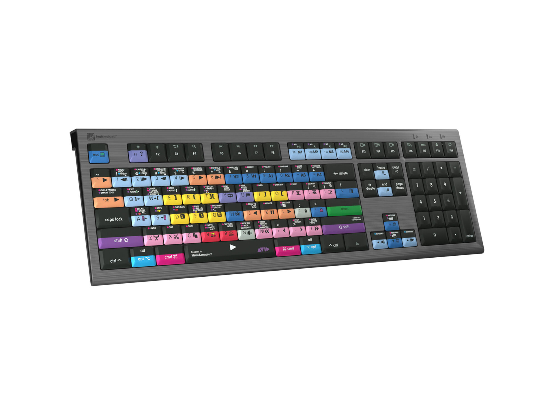 Logickeyboard ASTRA 2 PRO Backlit Keyboard for Avid Media Composer (Mac, US English)