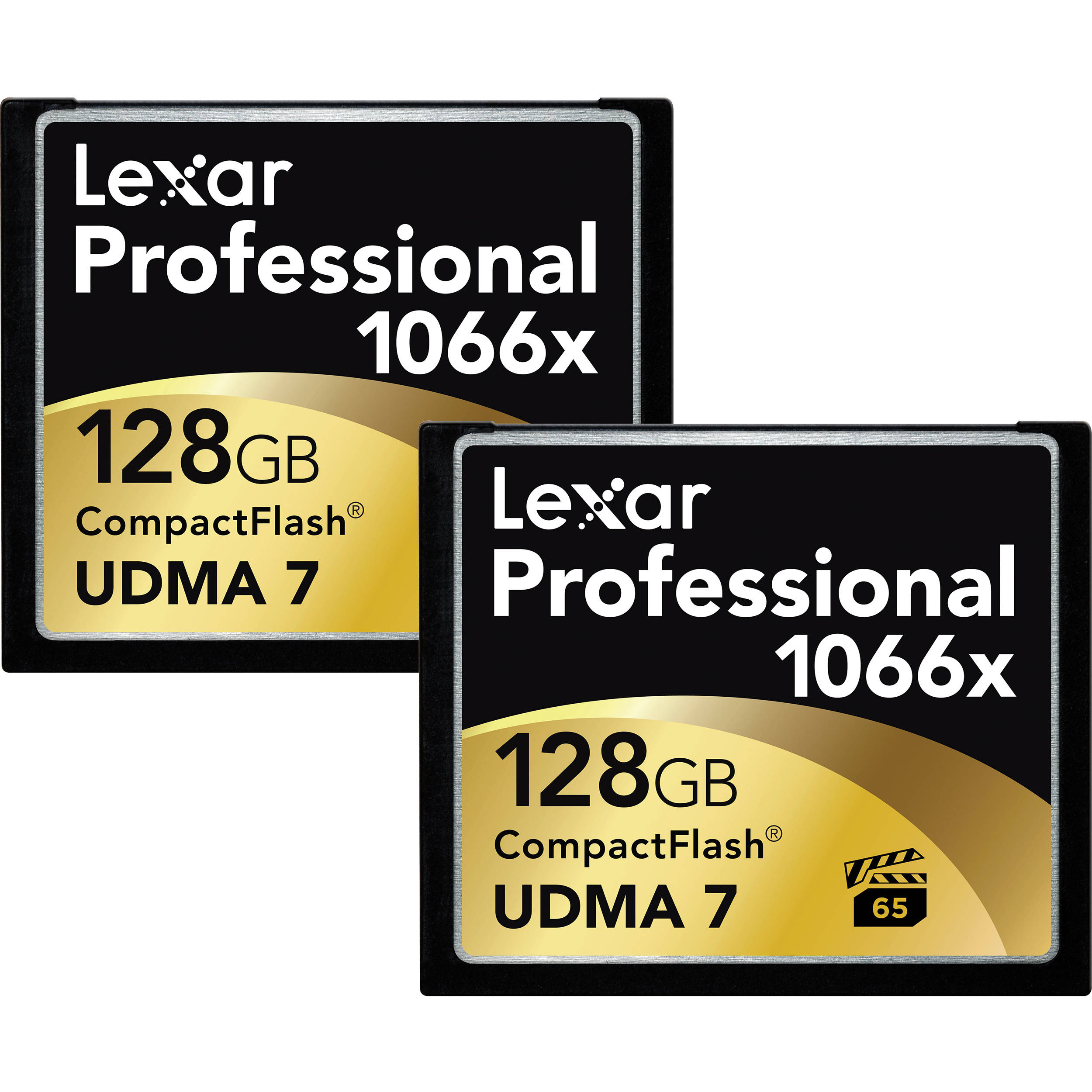 Lexar 128GB Professional 1066x CompactFlash Memory Card (UDMA 7, 2-Pack)