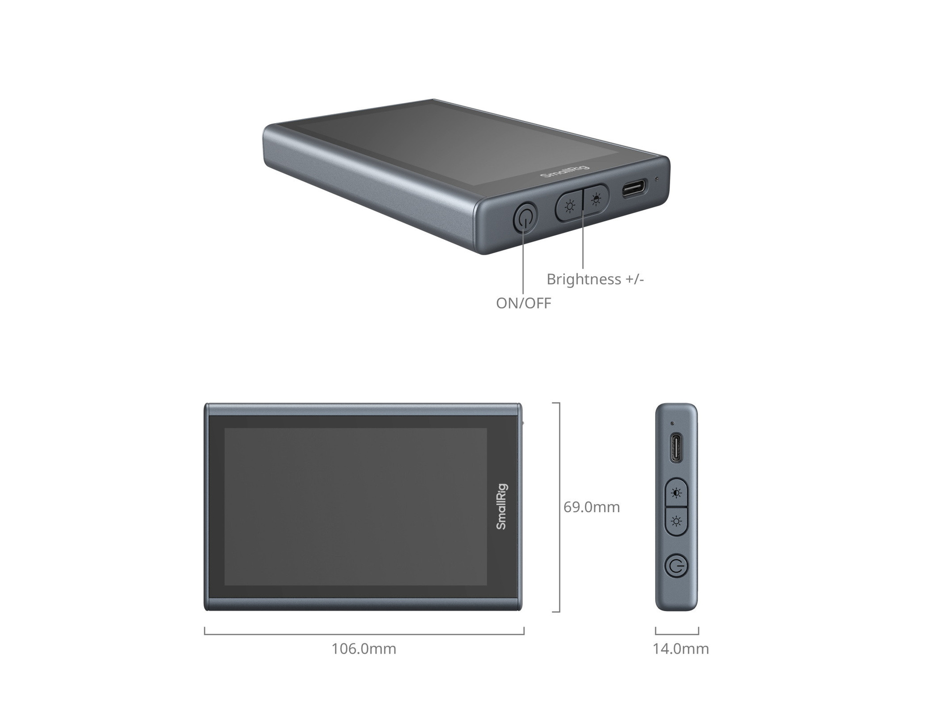 SmallRig 4850B ワイヤレス ディスプレイモニター 4K Wireless Phone Monitor | MagSafe & Magnetic Mount