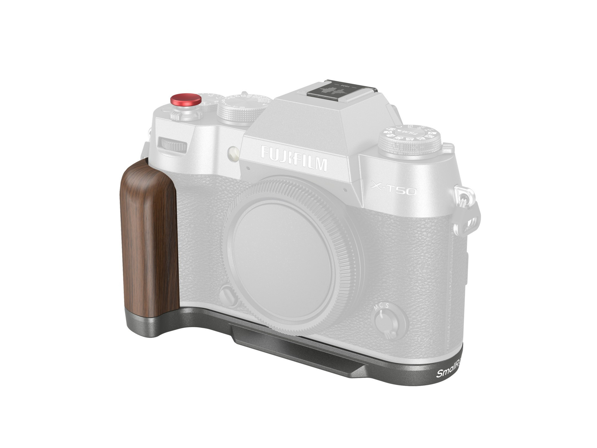 SmallRig 4736B L-Shape Grip for FUJIFILM X-T50 (Wooden/Charcoal Silver)