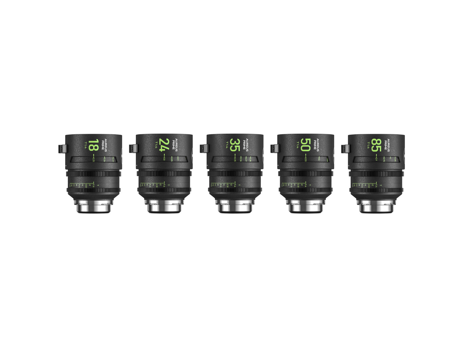 NiSi AUREUS PRIME T1.4 Cinema 5-Lens Kit (ARRI PL)