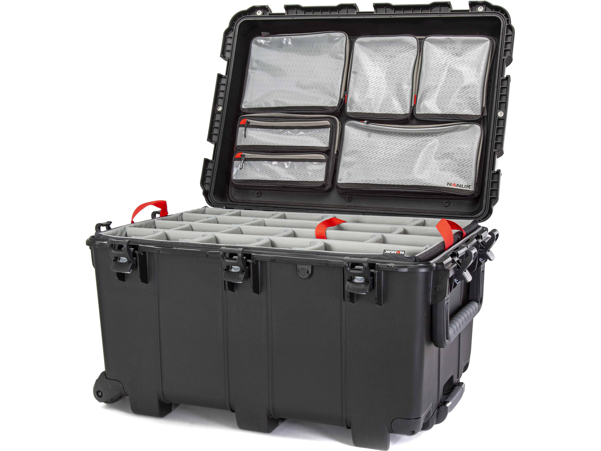 Nanuk 975S Wheeled Hard Case (Black, Padded Dividers & Lid Organiser)