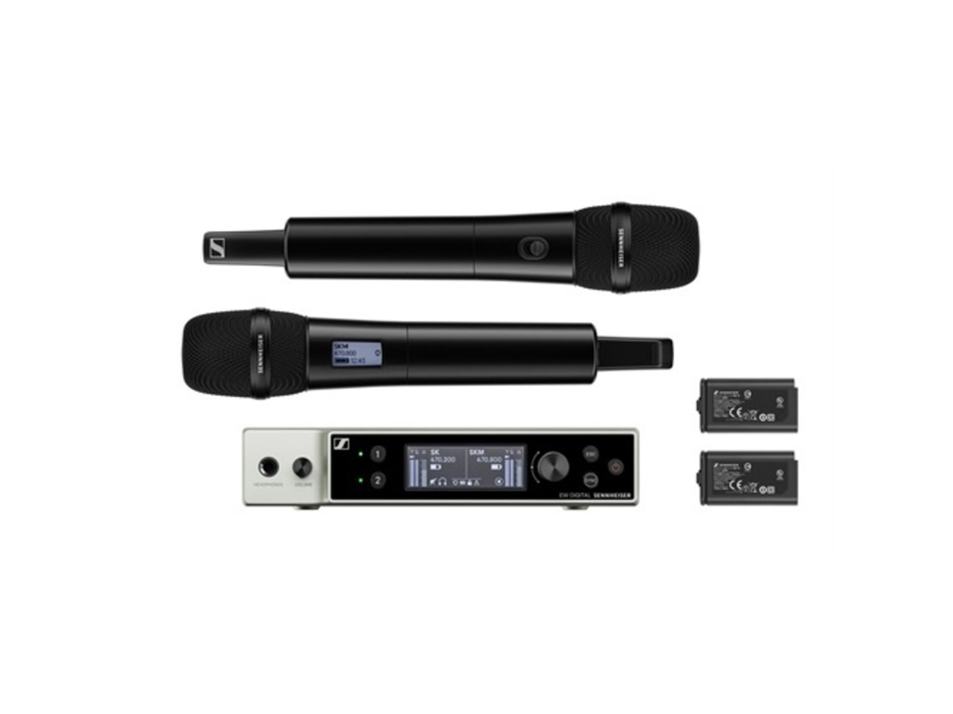 Sennheiser EW-DX 835-S SET Digital Wireless System with Two Handheld Mics & MMD 835 Capsules (R1-9)