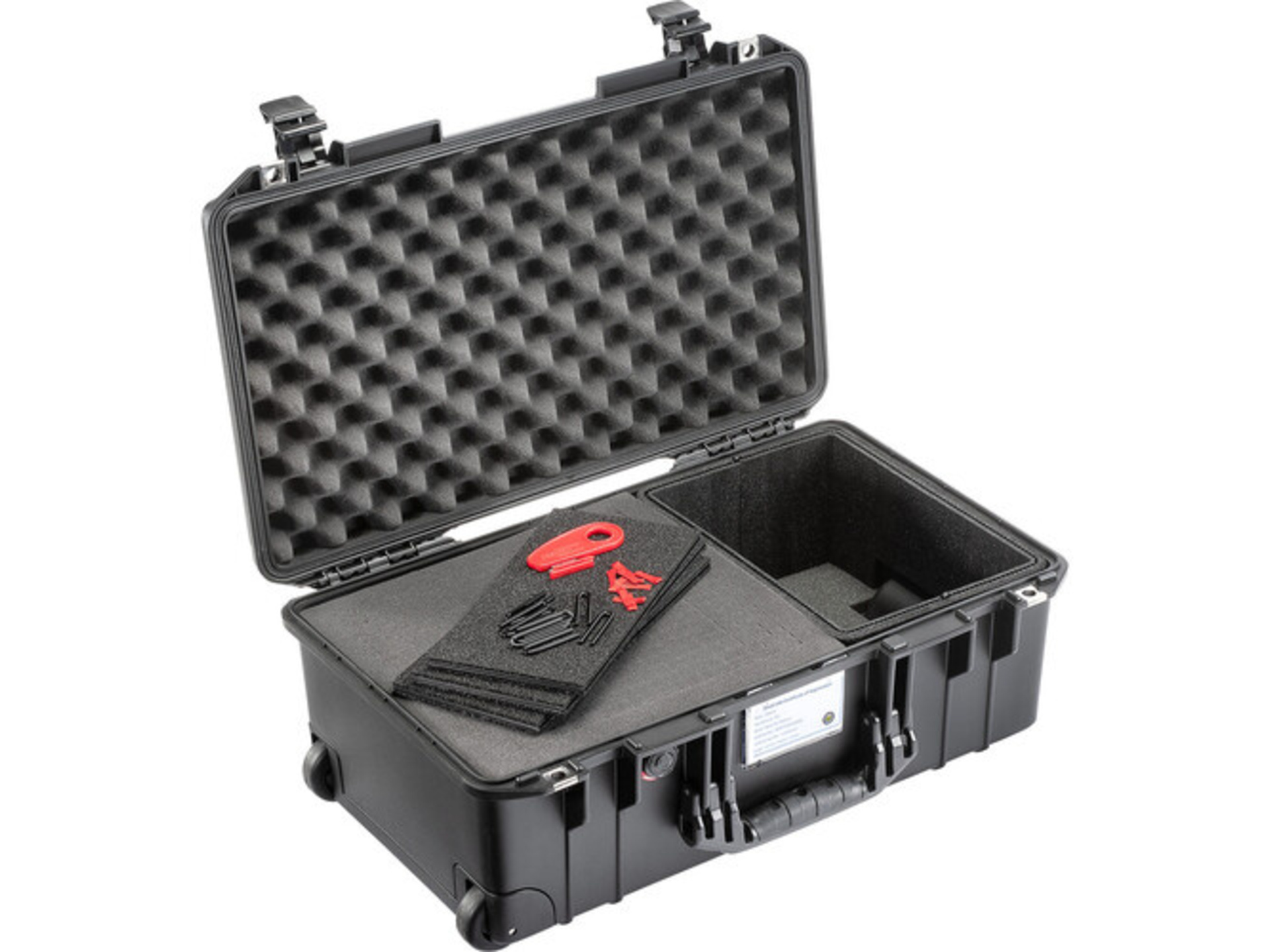 Pelican 1535AirTPF Wheeled Carry-On Hard Case (Black, Hybrid TrekPak & Foam Insert)