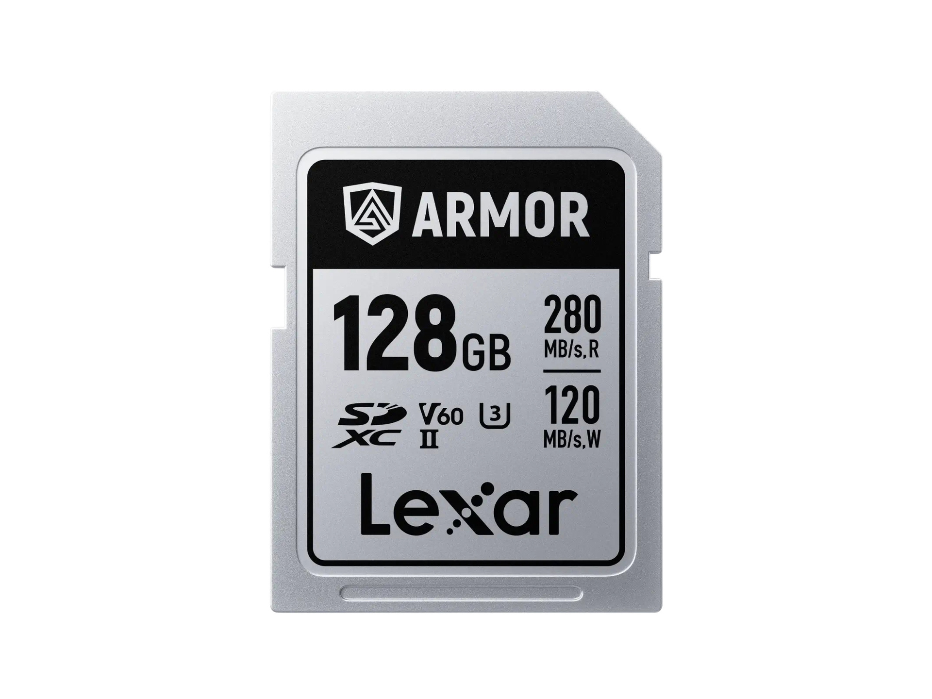 Lexar 128GB ARMOR SILVER PRO UHS-II SDXC Memory Card