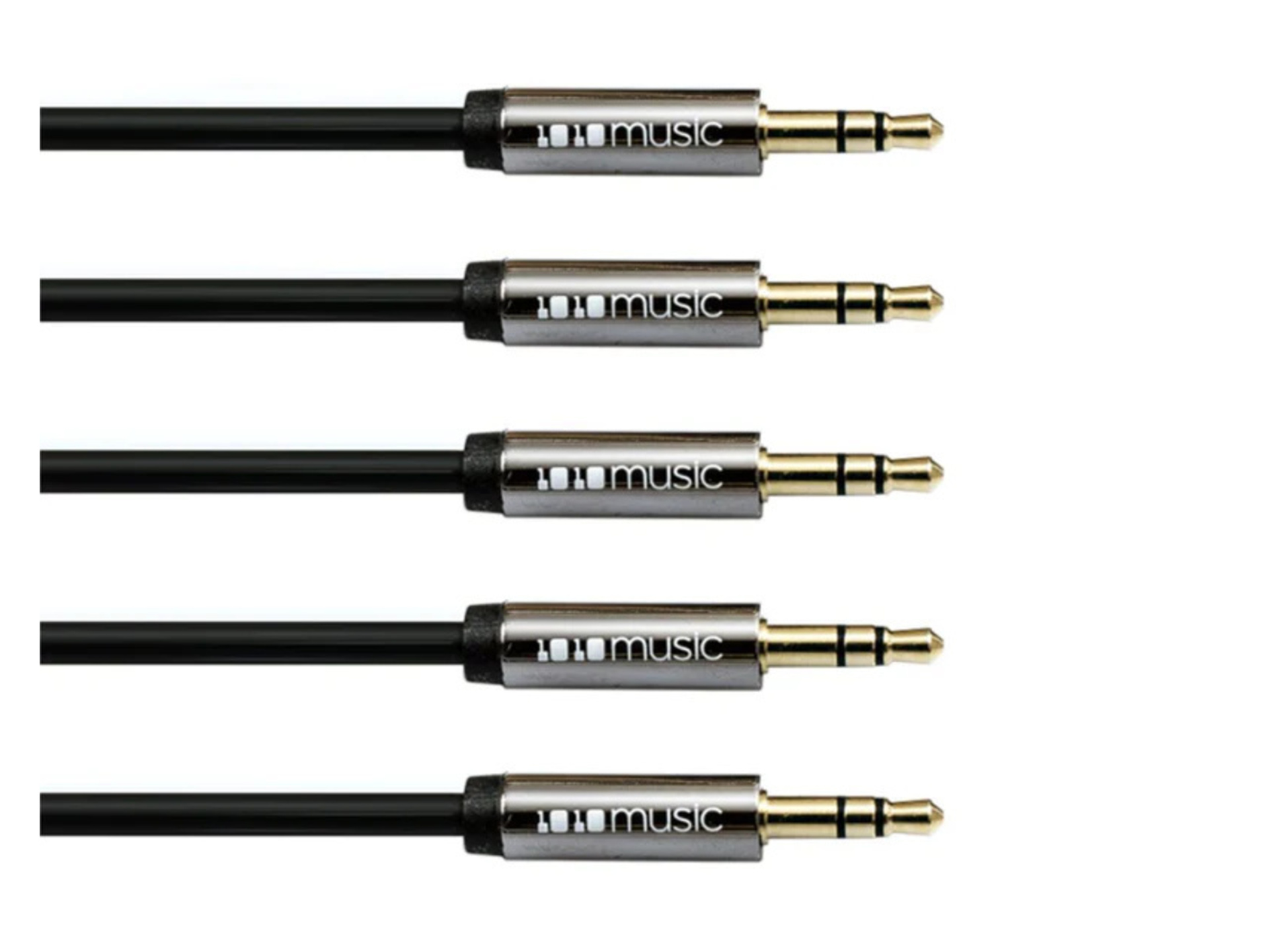 1010music 3.5mm TRS Patch Cable (30cm, 5 Pack)