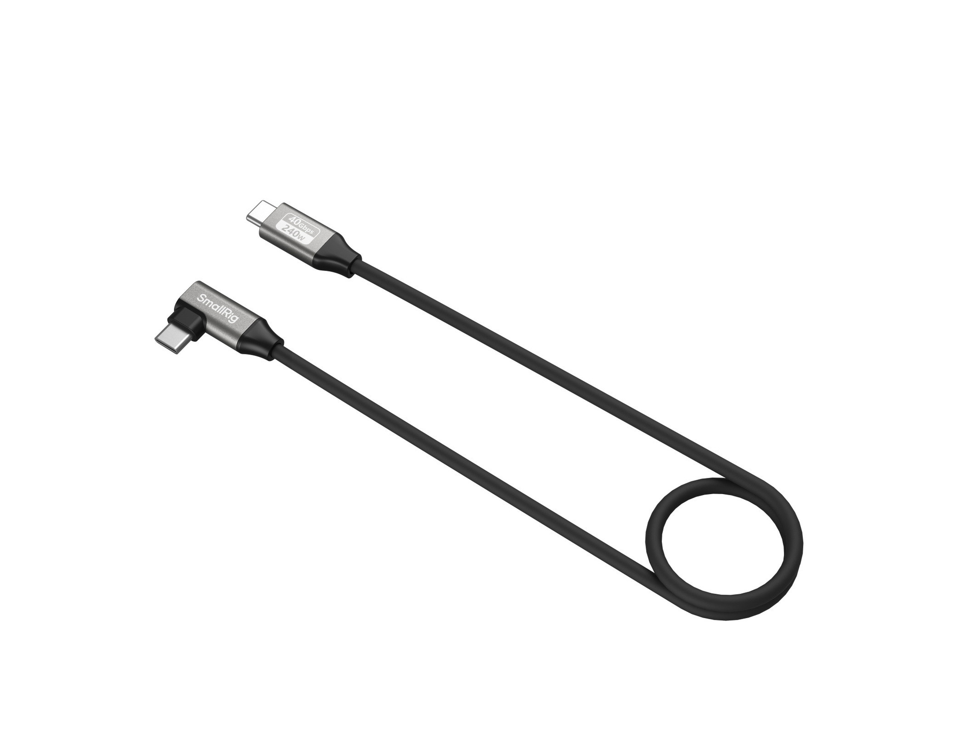 SmallRig 5076 USB-C Straight to USB-C Angled Data Cable (60cm)
