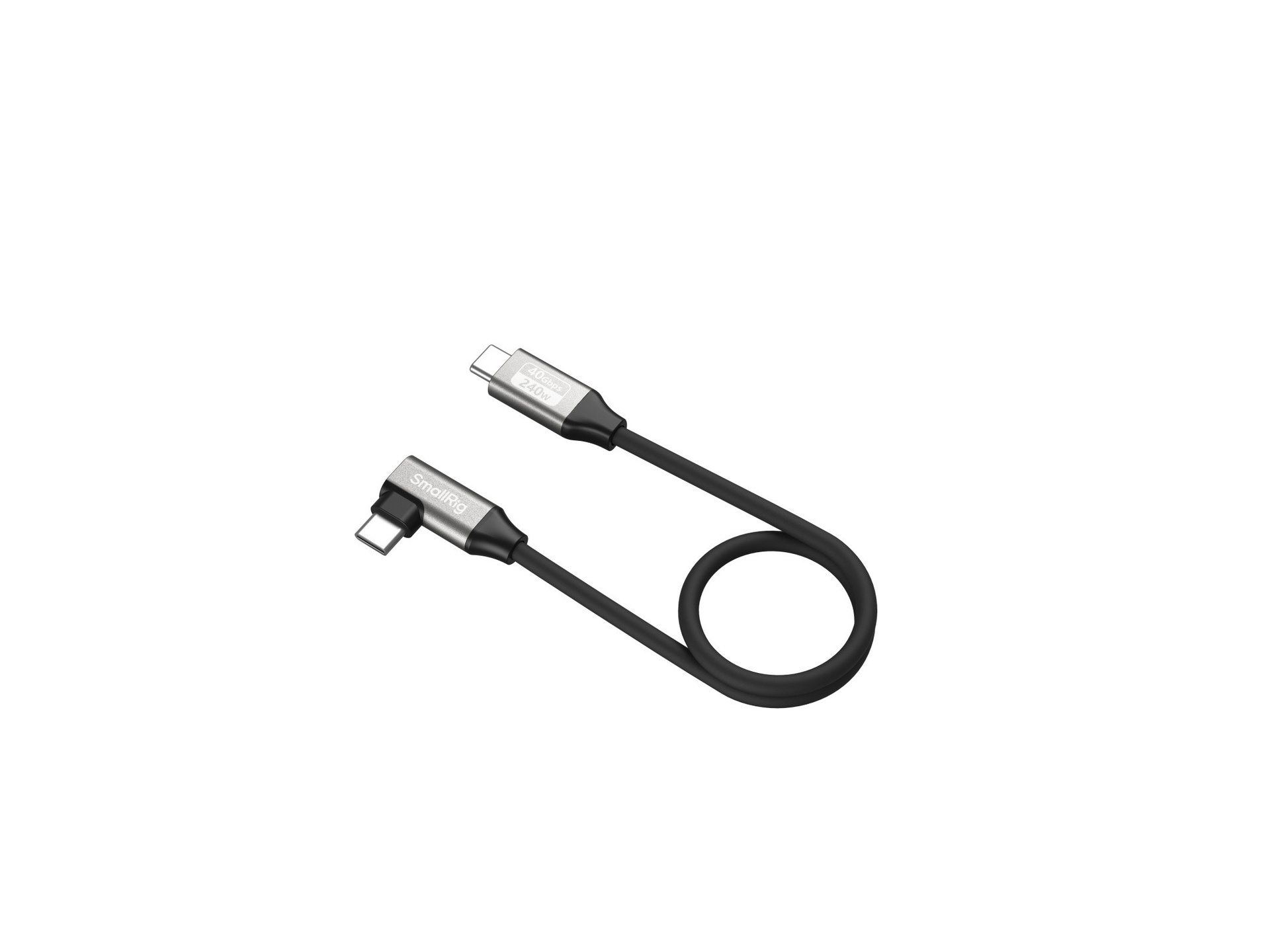 SmallRig 5075 USB-C Straight to USB-C Angled Data Cable (35cm)