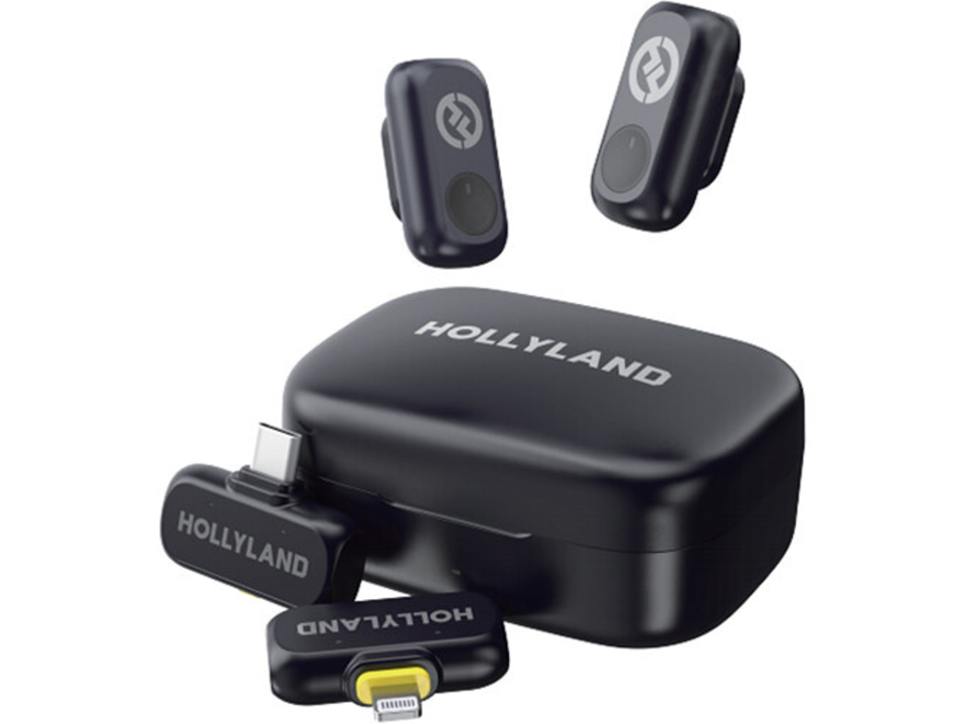 Hollyland LARK A1 Combo 2-Person Wireless Microphone System with USB-C & Lightning (Space Gray)